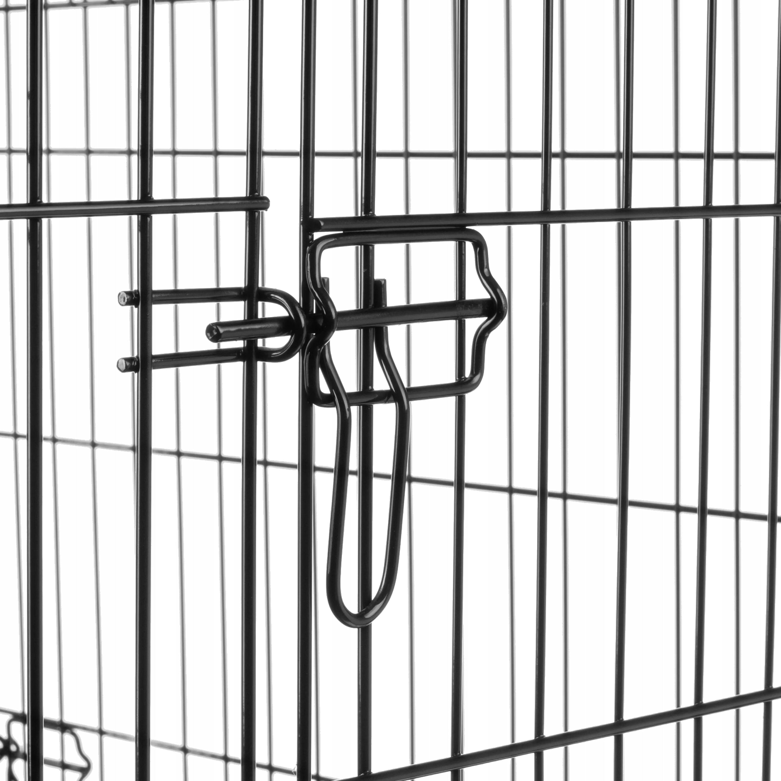 Käfig mit Schiebetür Nyo, 124x77x81,5 cm, schwarz