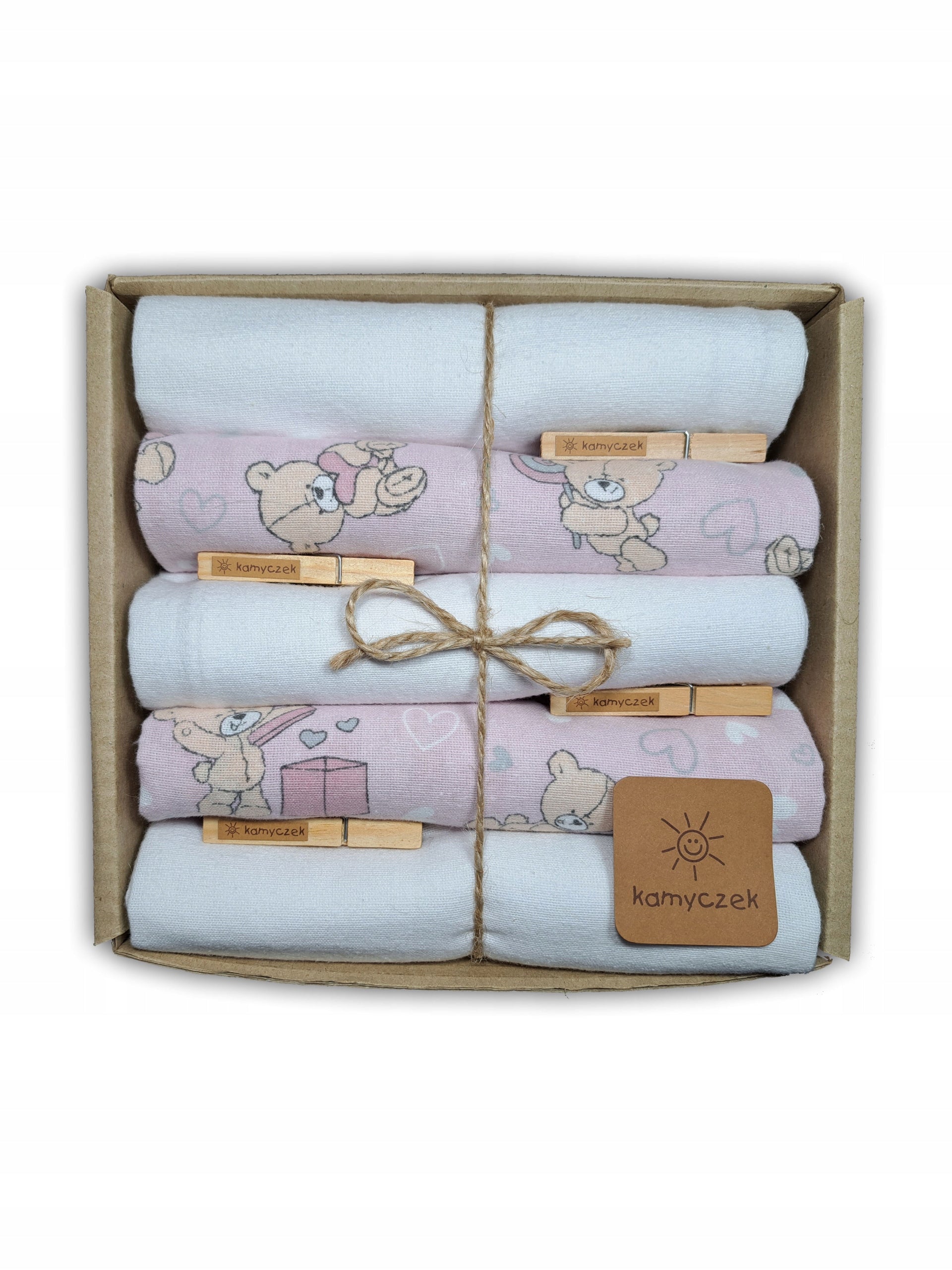 Flannel diapers flannel diaper Kamyczek -set of cotton 70x75cm