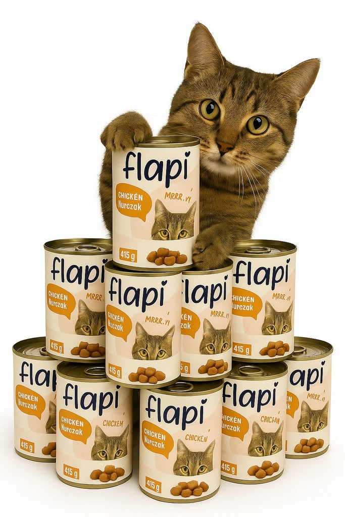 Flapi wet cat food with chicken in complete sauce 415g Brand Flapi