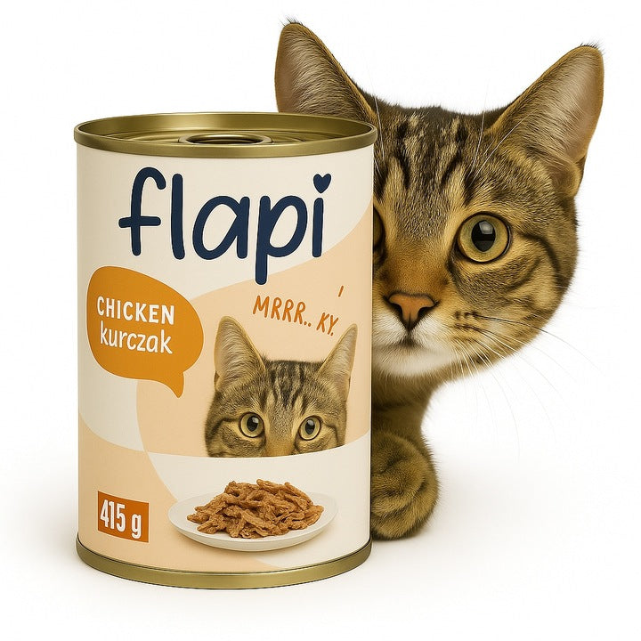 Flapi wet cat food with chicken in complete sauce 415g