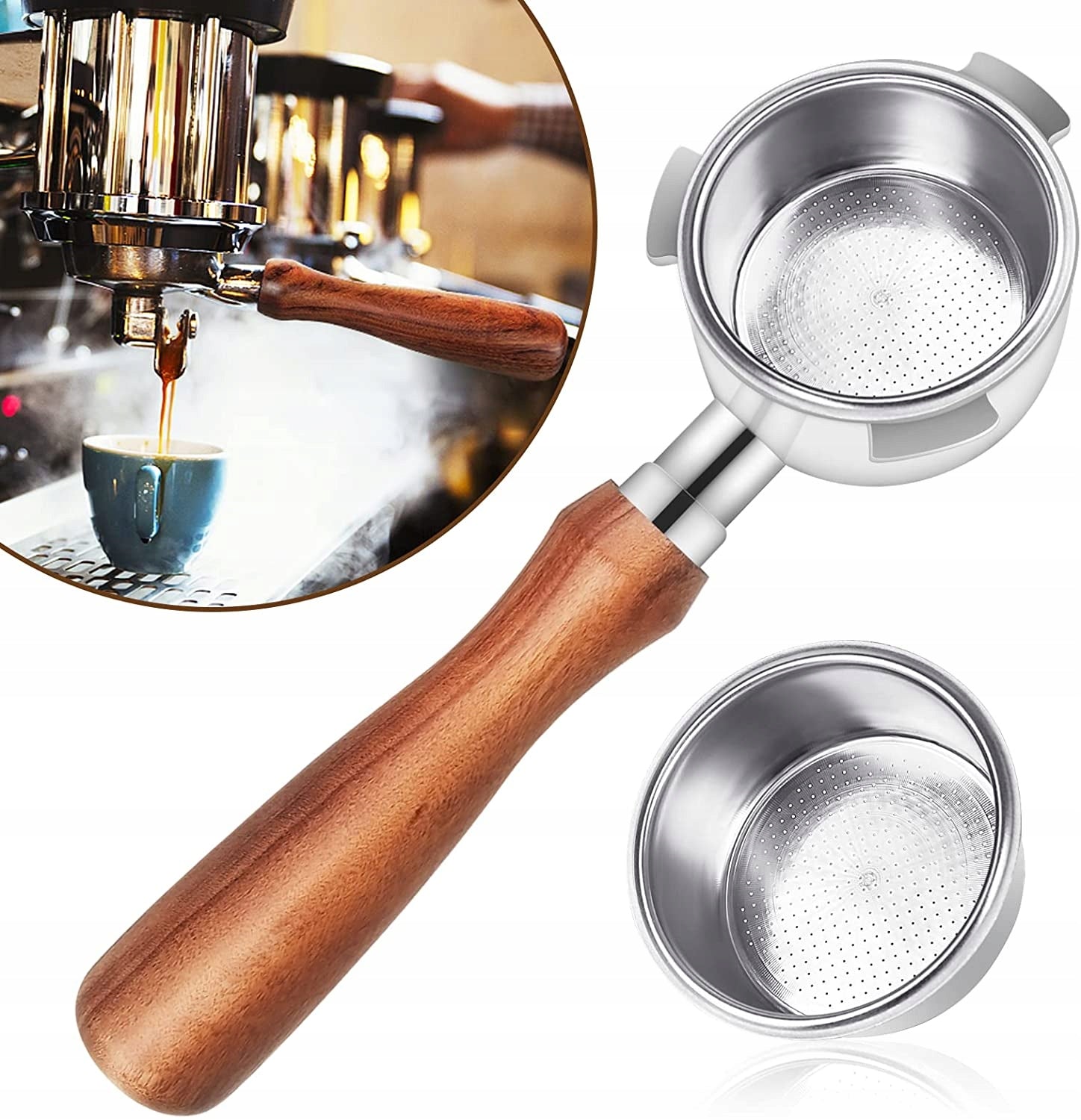 Flask Coffee Maker Spoon DeLonghi EC680 EC685 51mm Brand no brand