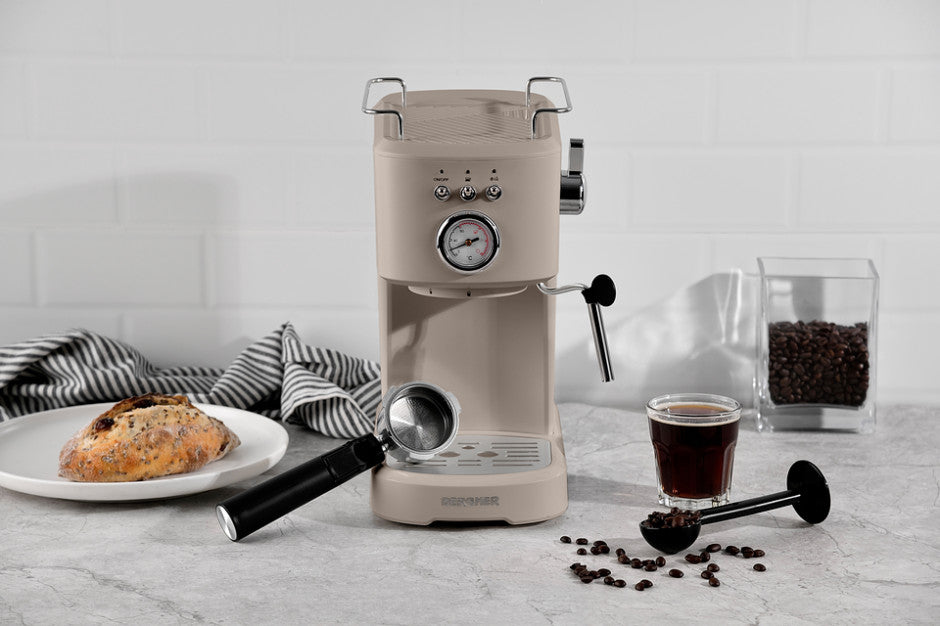 Flask espresso machine Bergner retro 1100 W beige Manufacturer code retro