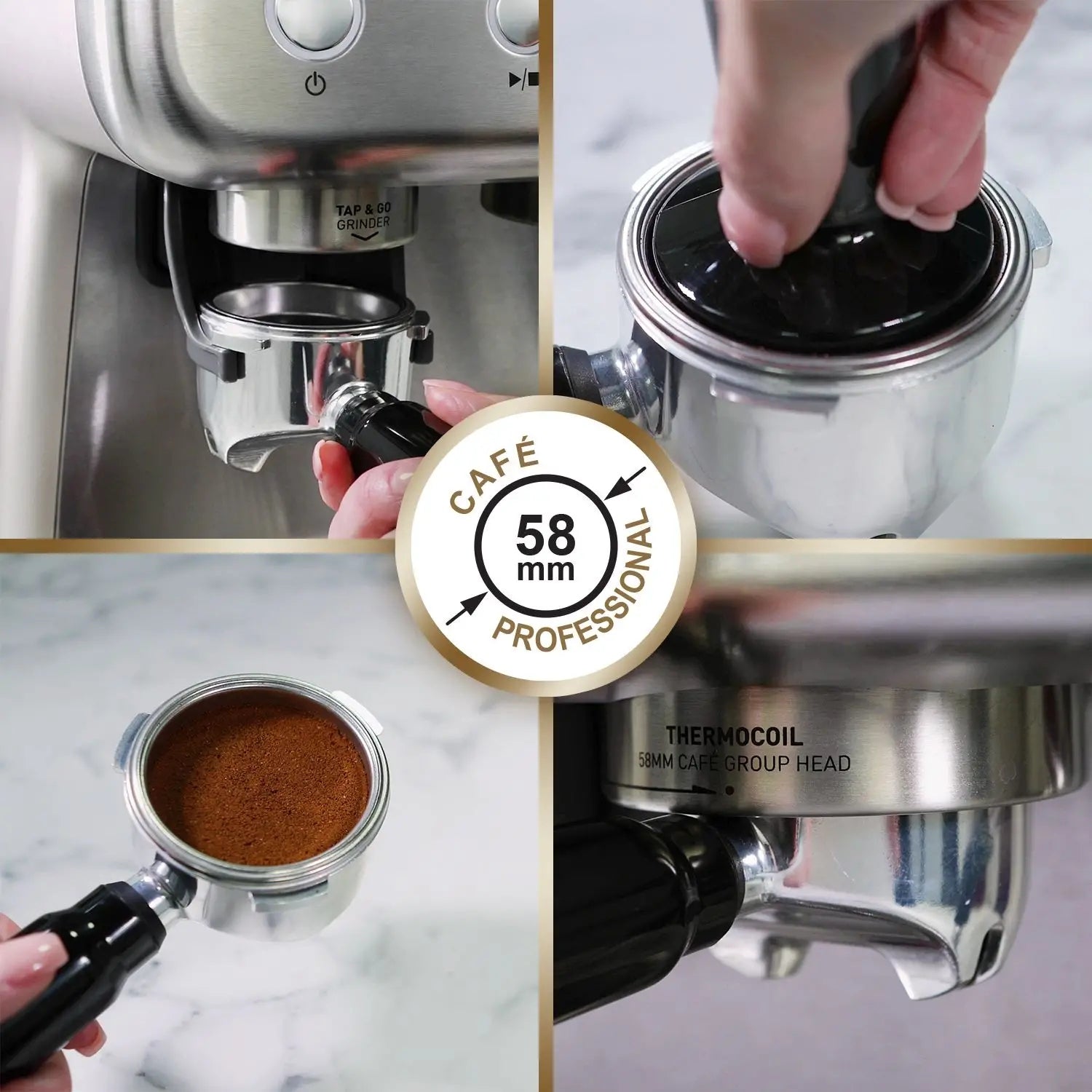 Flask espresso machine Breville Barista Max 1600W silver/grey VCF126X Packaging status original