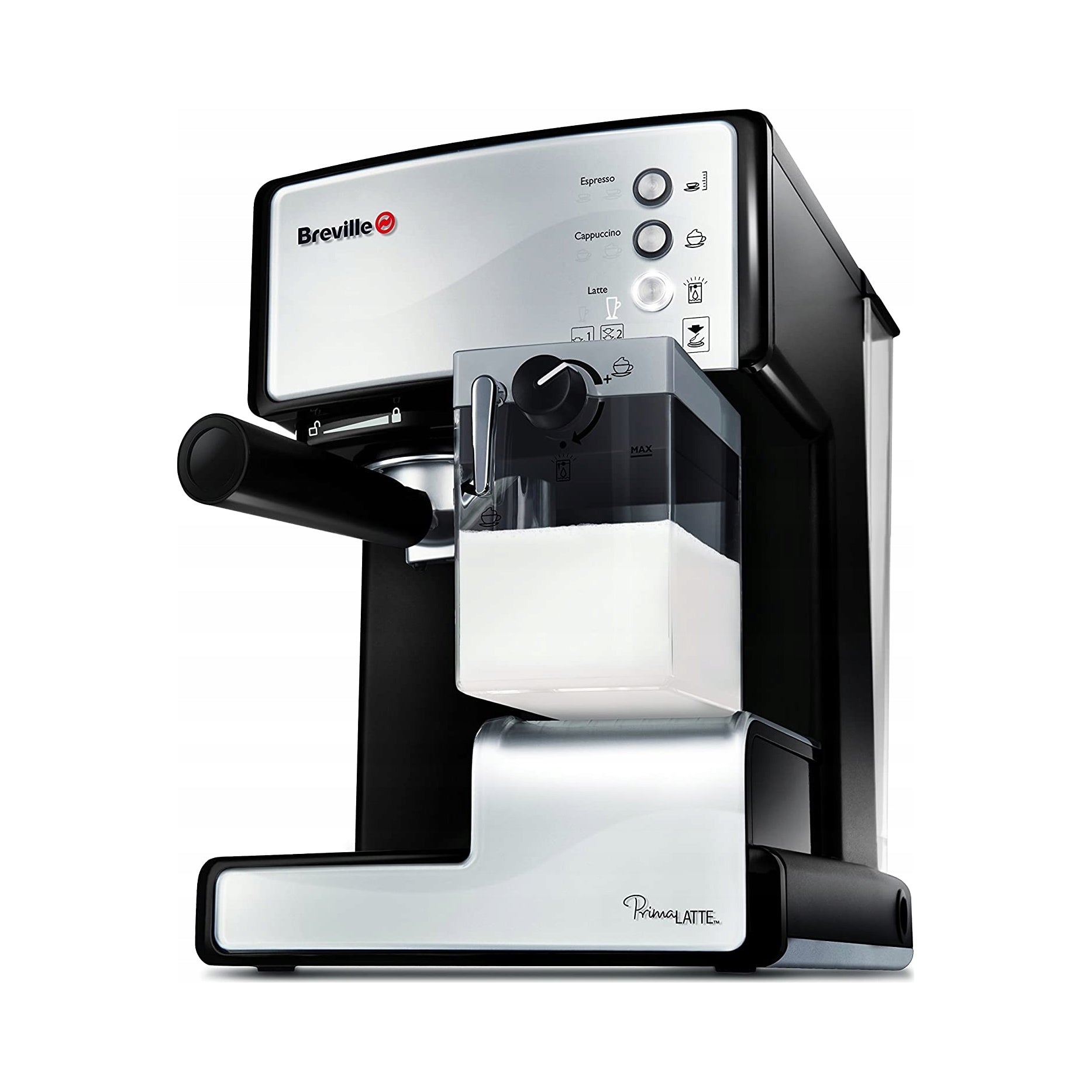 Flask espresso machine Breville Prima Latte 1238 W silver/grey