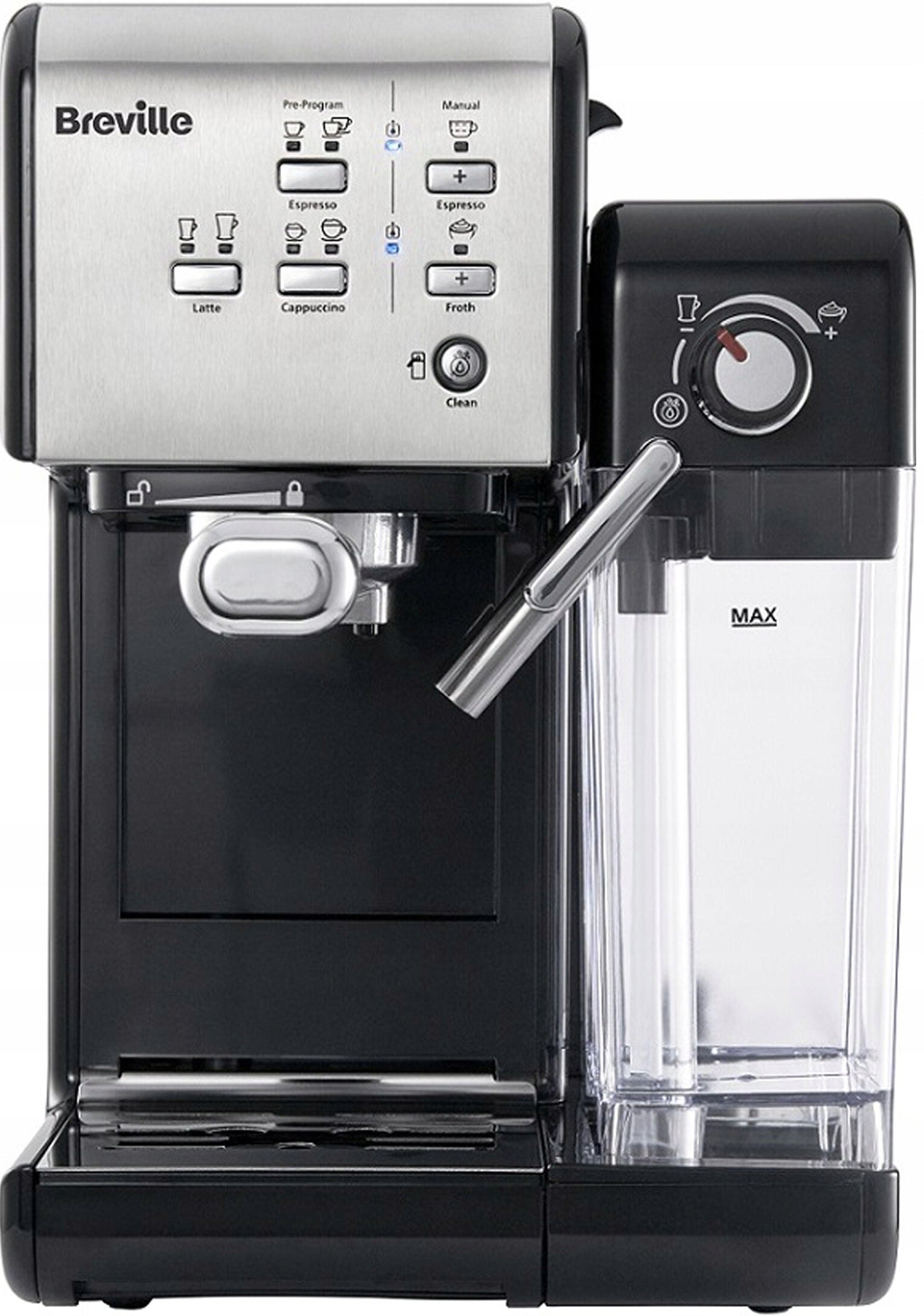 Flask espresso machine Breville Prima Latte II 1450 W black Packaging status original
