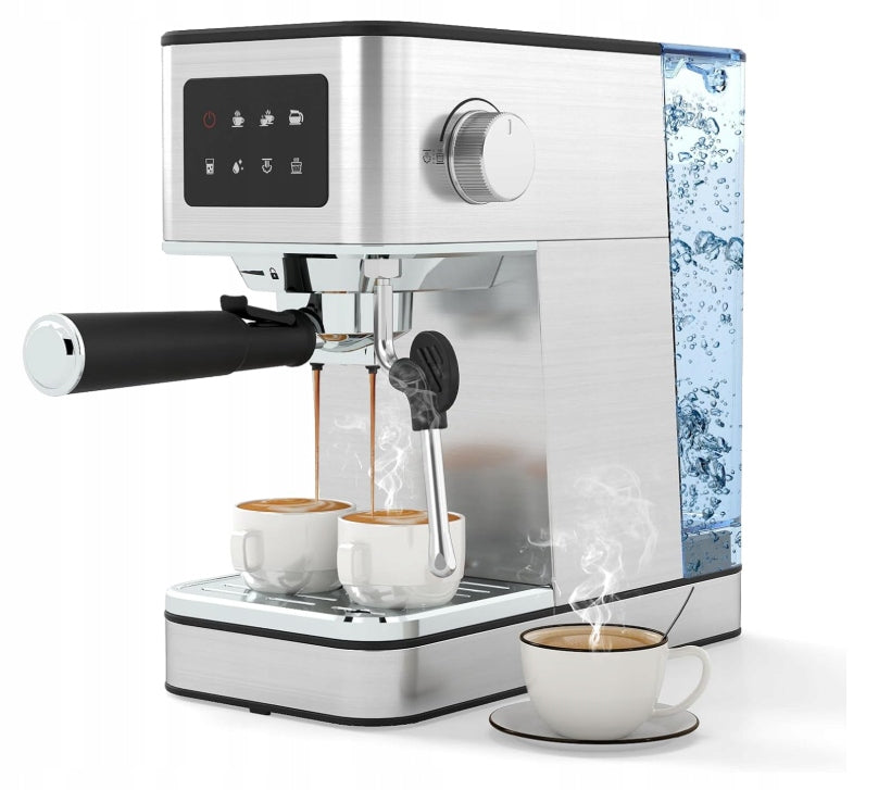 Flask espresso machine Costway silver/grey