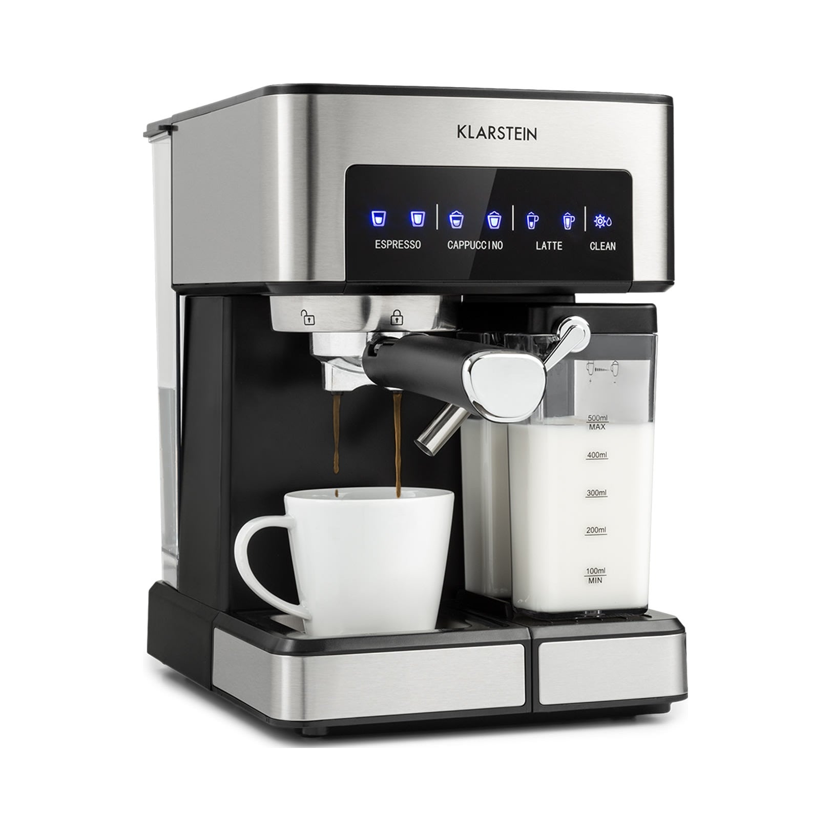 Flask espresso machine Klarstein Arabica Comfort 1350 W silver/grey Brand Klarstein