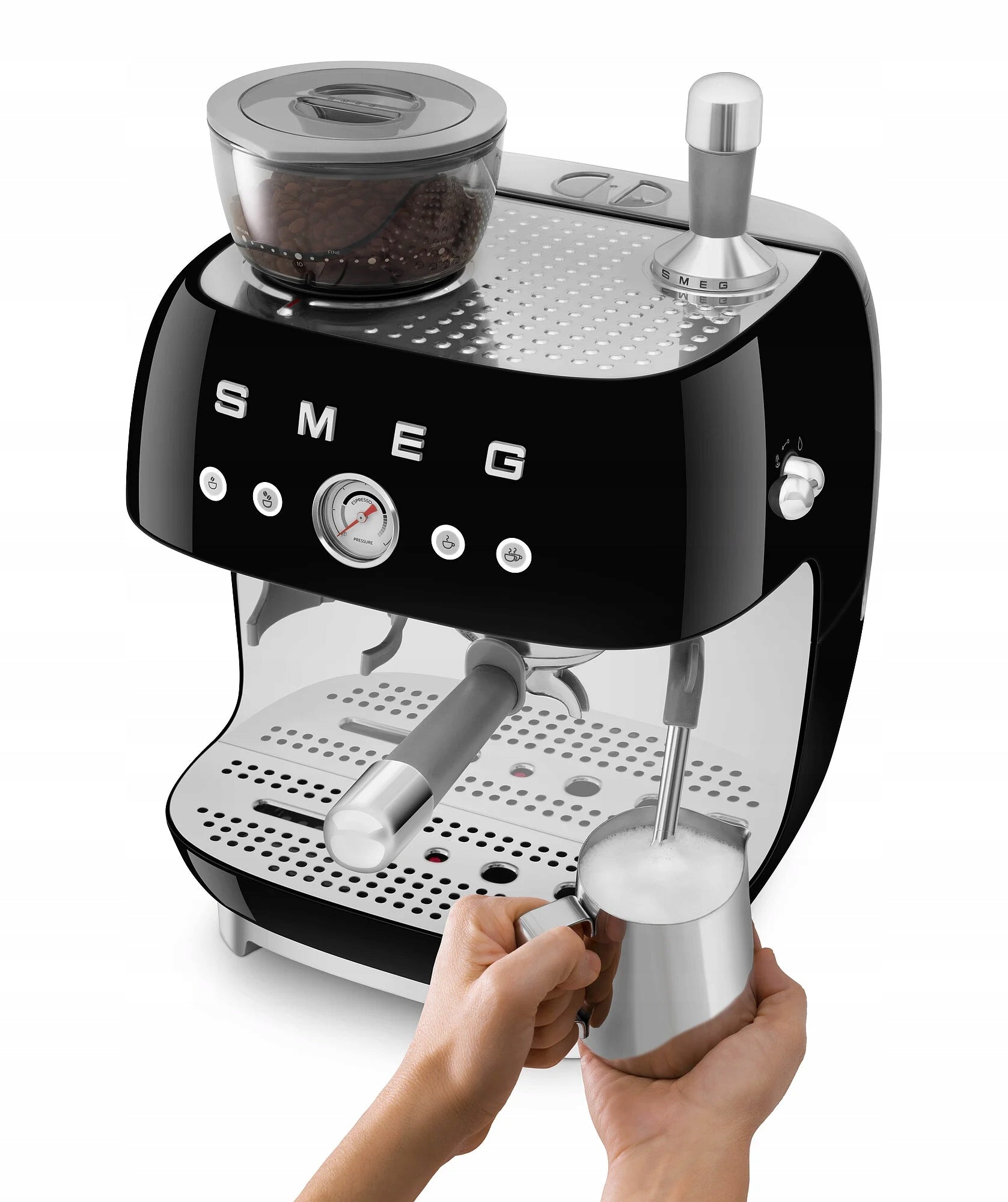 Flask espresso machine Smeg EGF03BLEU 1650 W black - FROM HAND - COFFEE Packaging status original