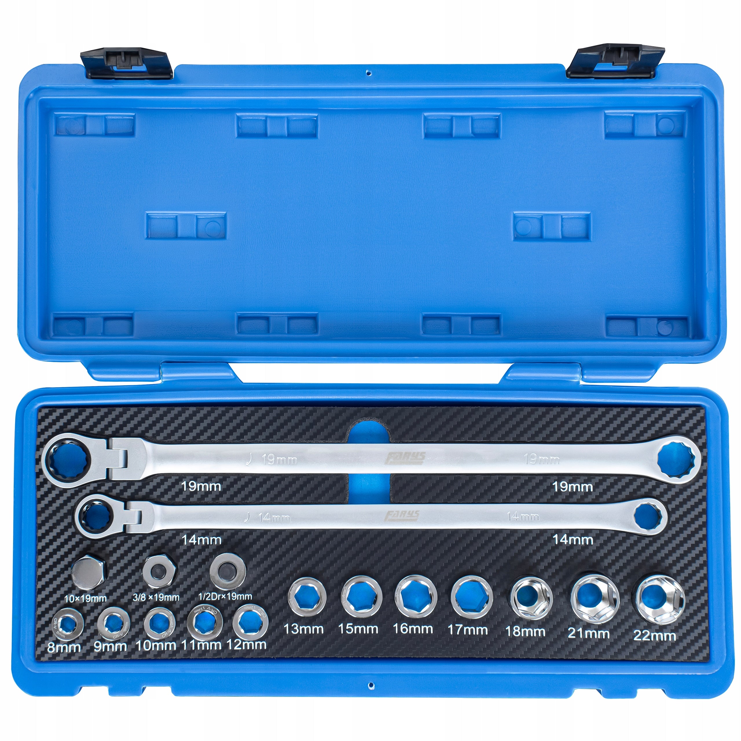 Flat-Eye Wrenches With Ratchet Long Broken Set 17el. FR1994