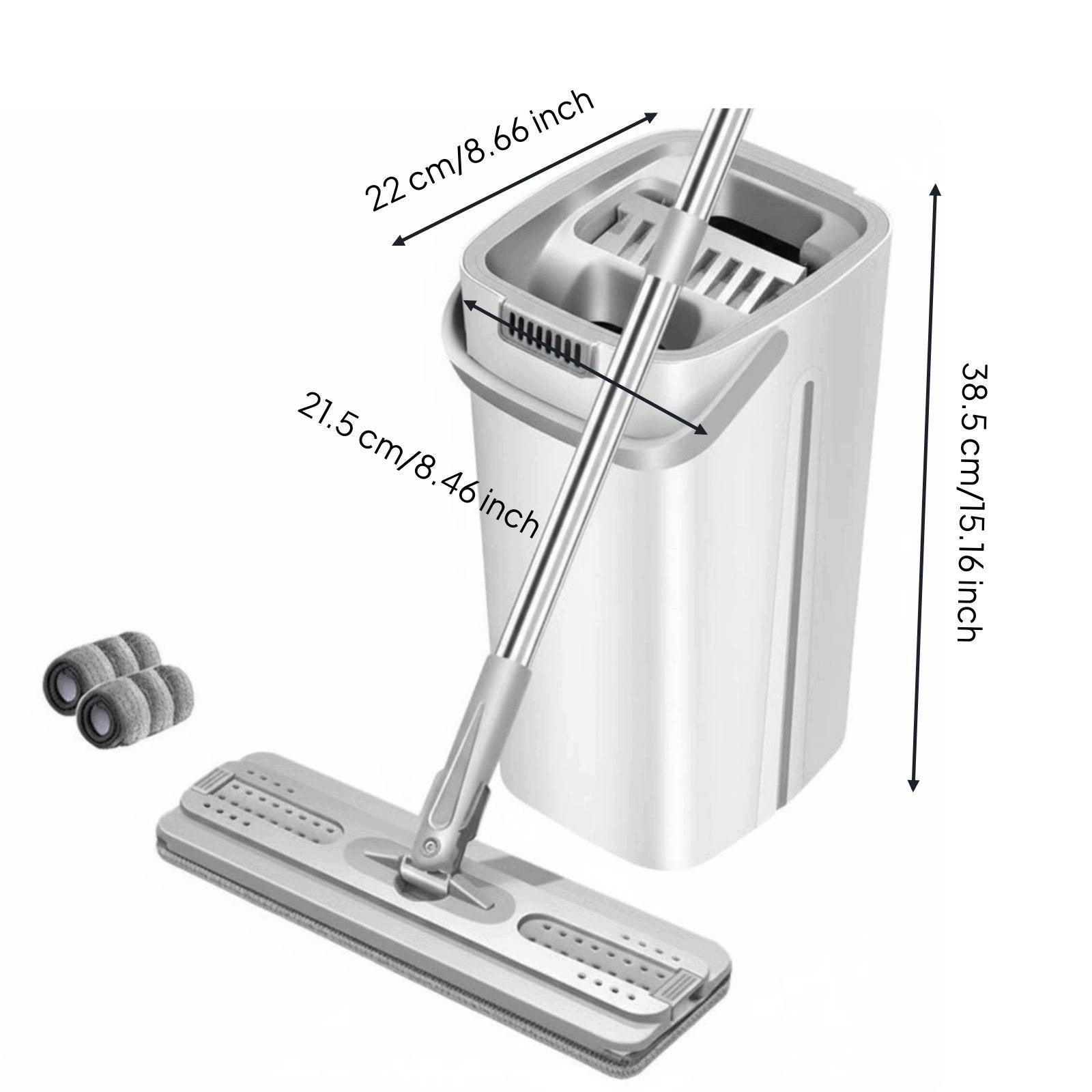 Flat Mop White 2 Pads Packaging status original