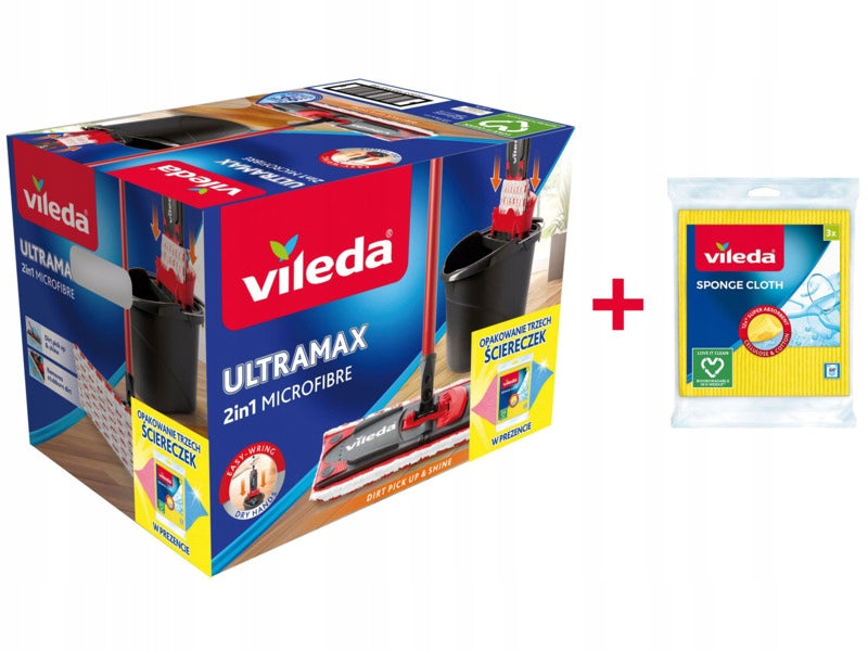 Flat mop VILEDA Ultramax box + Pucerka (3 pieces)