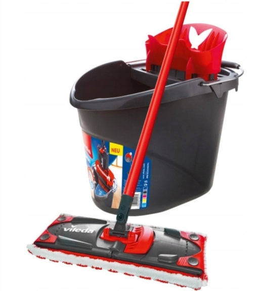 Flat mop Vileda convenient cleaning WITHOUT STREAKS modern design + FREEBIE Packaging status original