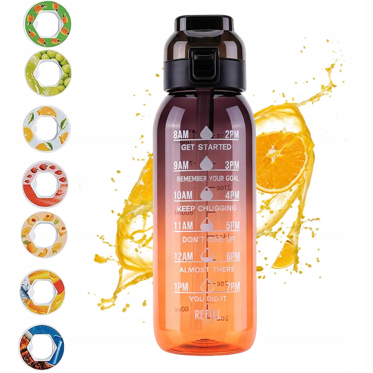 Flavored 1l Water Bottle with 7 Capsules