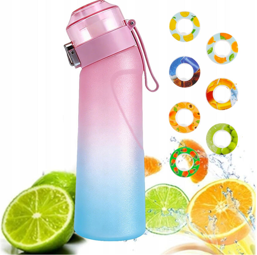 Flavored Water Bottle 650 ml with 7 Capsules - No Sugar or Calories