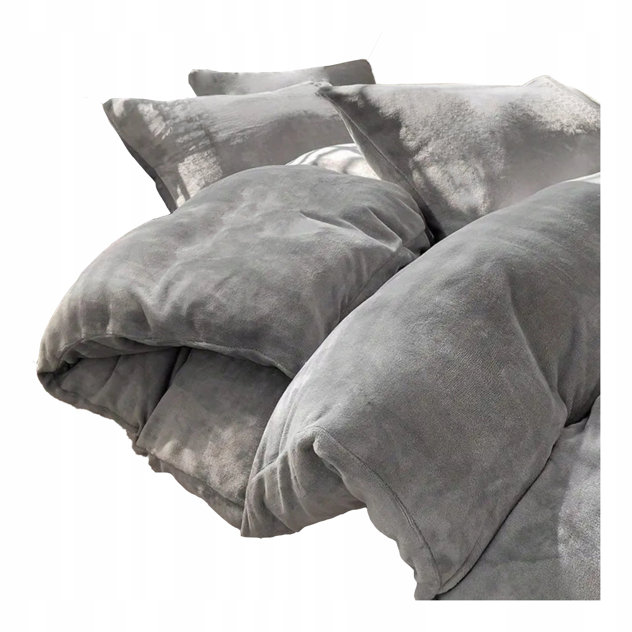Fleece Bedding 160x200 BEAR Winter Bedding Set Plush Grey Manufacturer code Komplet Pościeli Pluszowy