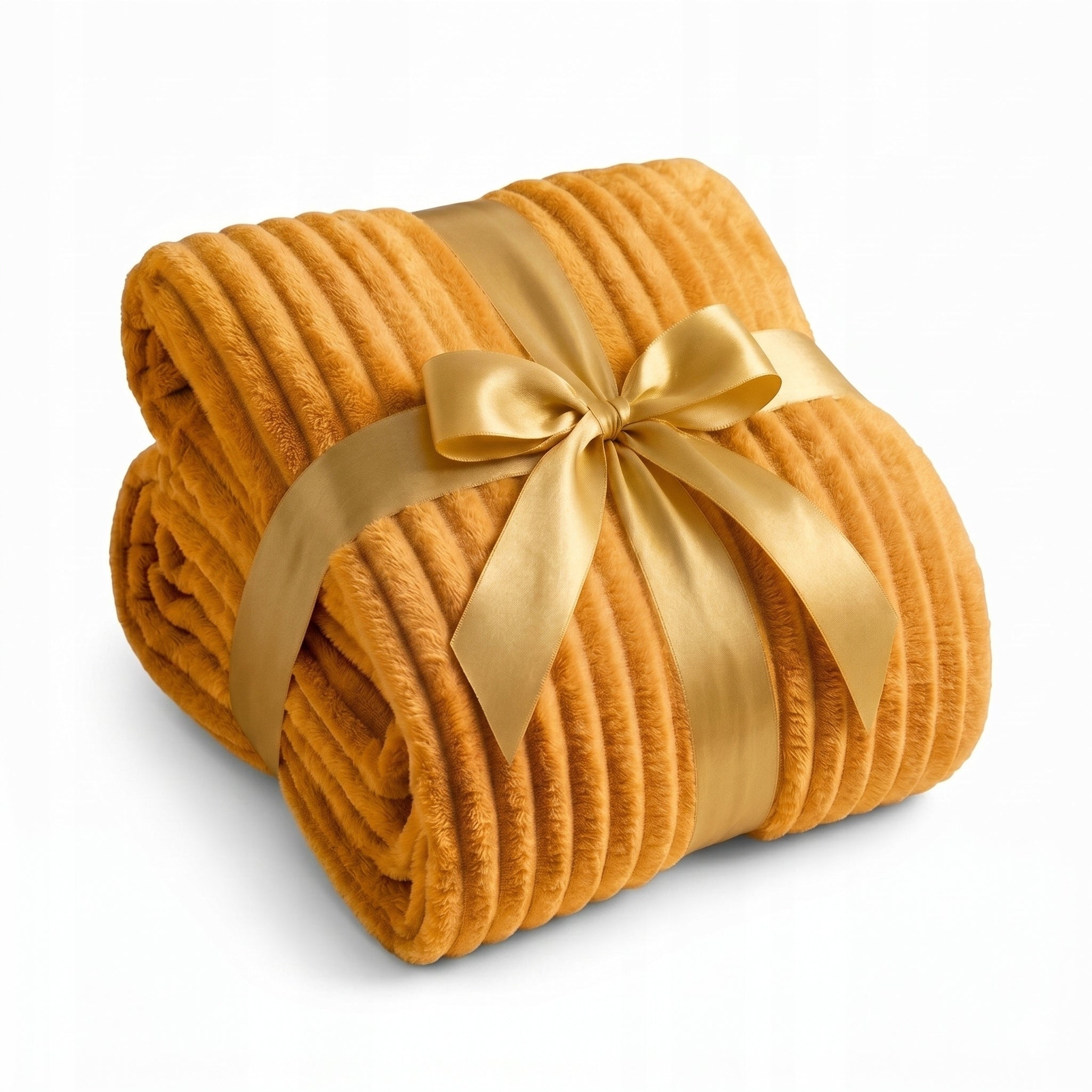 Fleece blanket FALA 220x240 mustard
