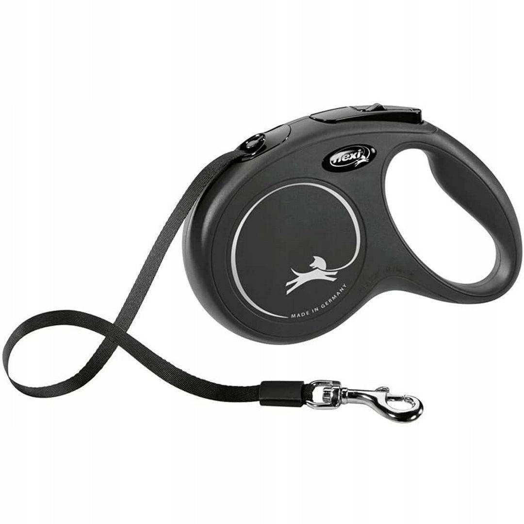 Flexi Classic M 5m Automatic Dog Leash up to 25kg Black