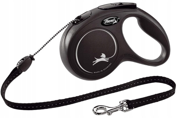 Flexi New Classic Automatic Dog Leash Cable M black 8 meters