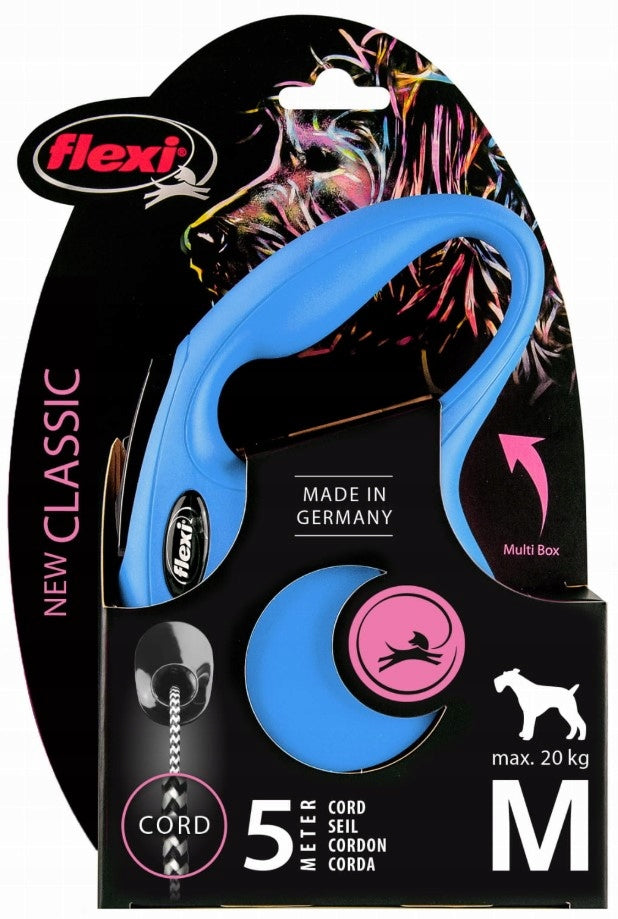Flexi New Classic Automatic Dog Leash Cable M blue 5 meters Brand Flexi