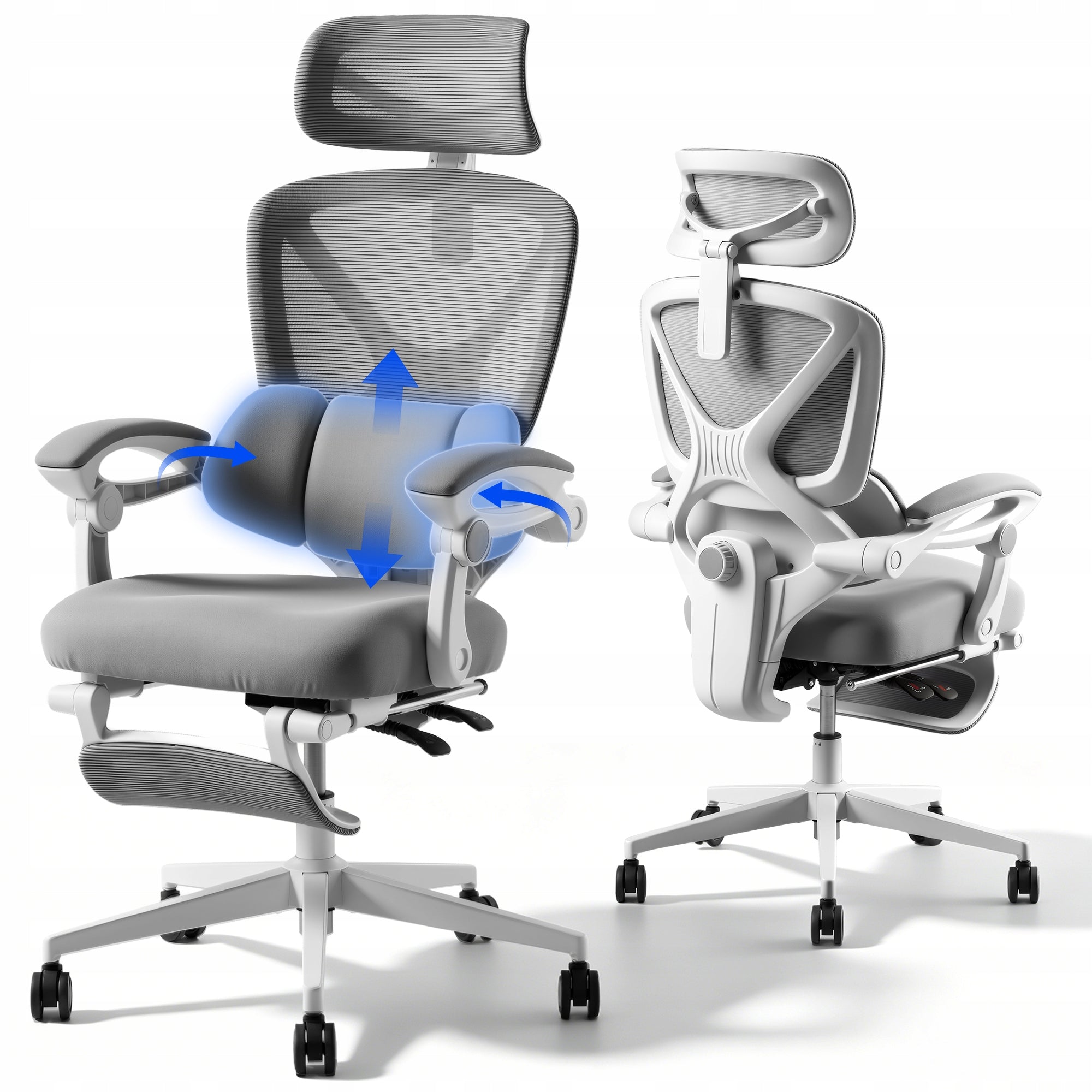 FlexiSpot OC4 Fotel ergonomiczny z 3-strefowym podparciem BIFMA Home Office
