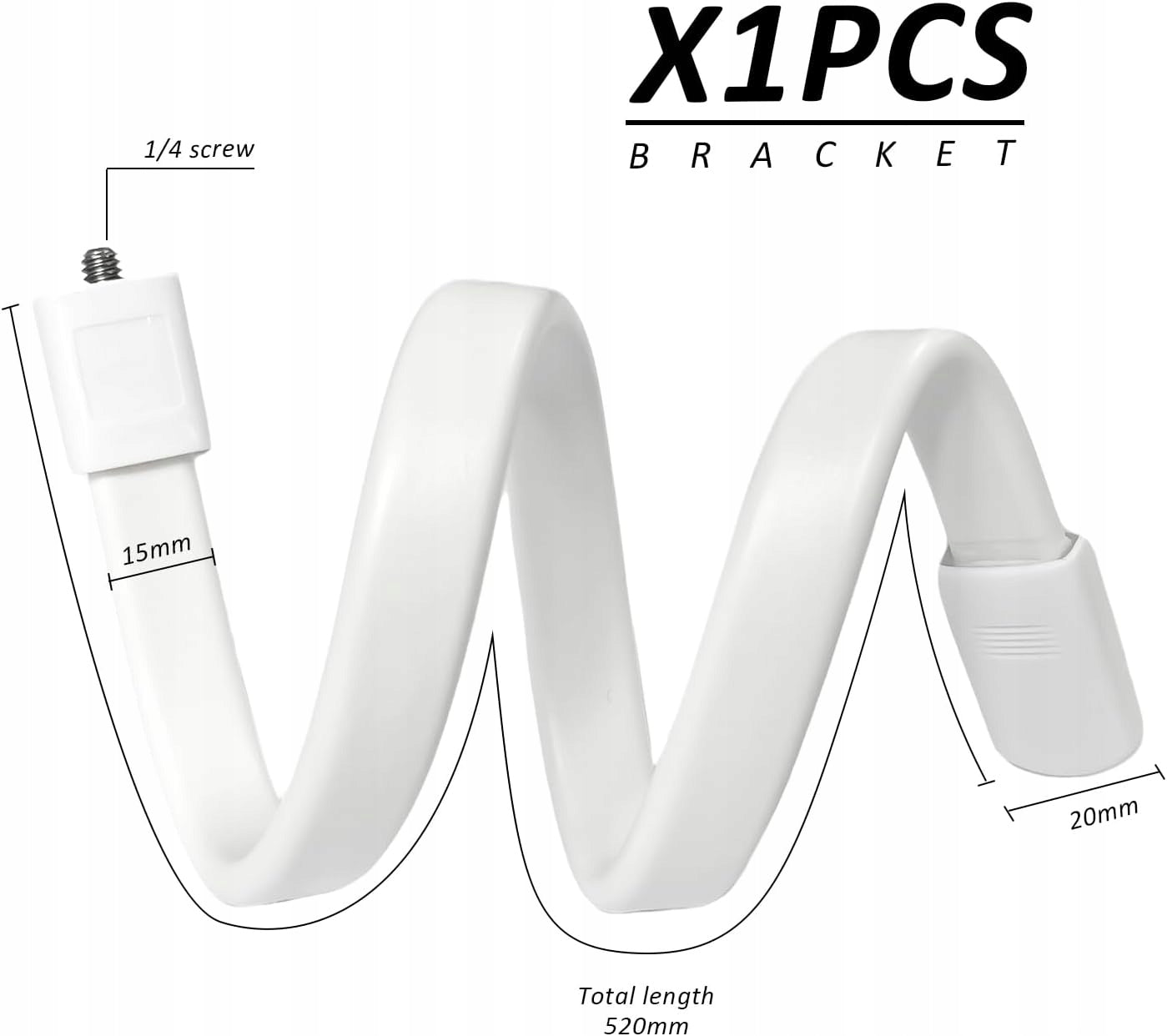 Flexible Nanny Stand Universal 1/4 Inch Easy Installation White Brand no brand