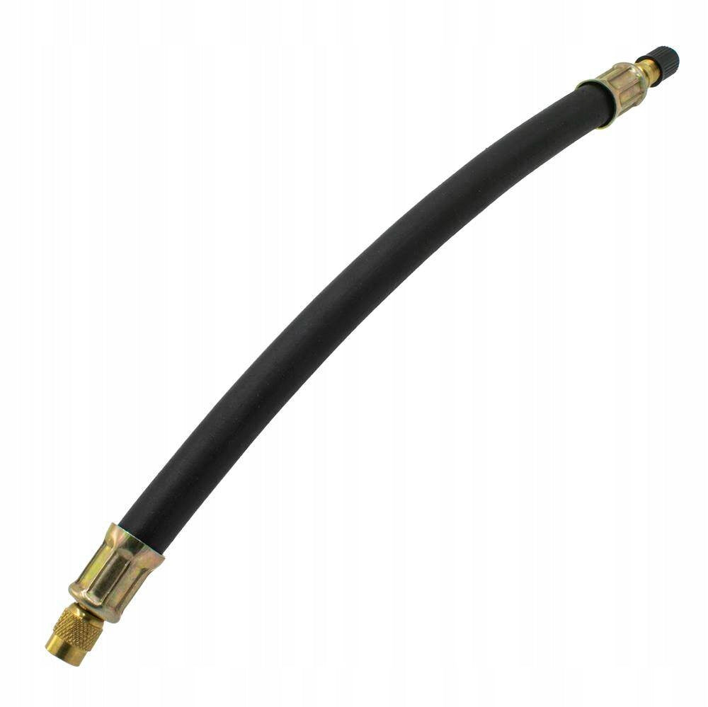 Flexible rubber pump hose, Auto / Schrader valve, 25 cm Color black