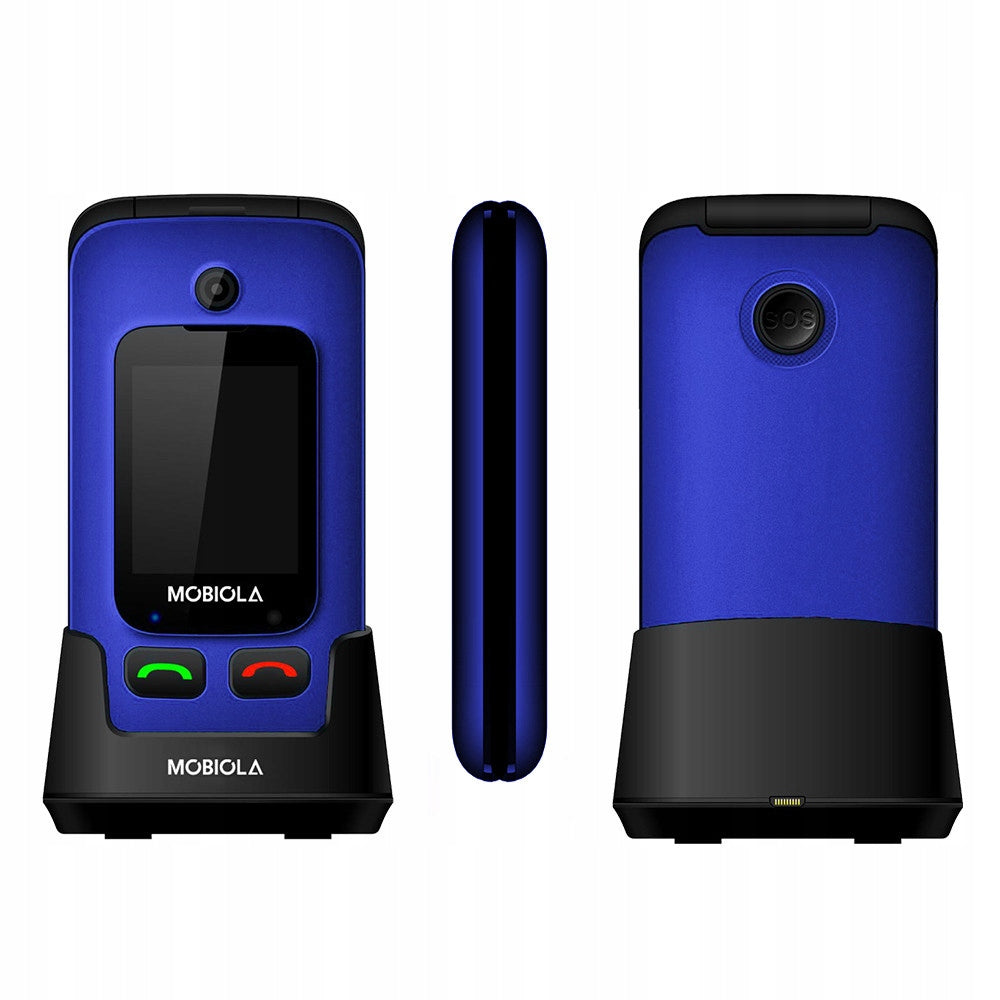 Flip phone for Grandma Grandpa's SENIOR BIG Keys LOUD blue Manufacturer code MB610