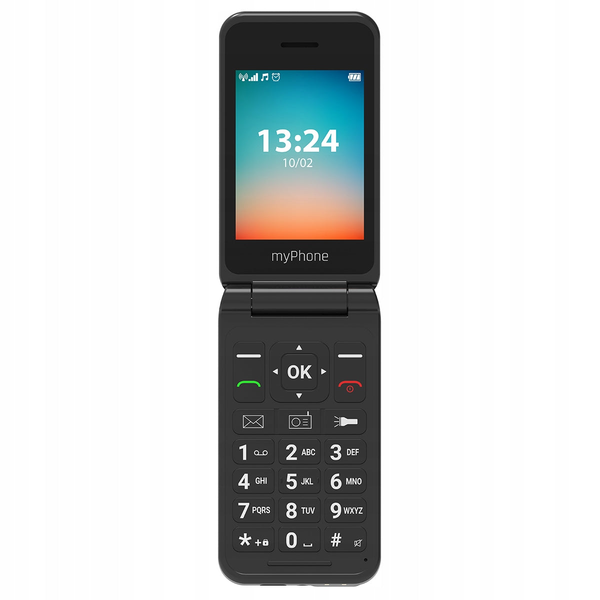 Flip phone myPhone Flip LTE for senior SOS VoLTE 1000 mAh Camera Brand myPhone