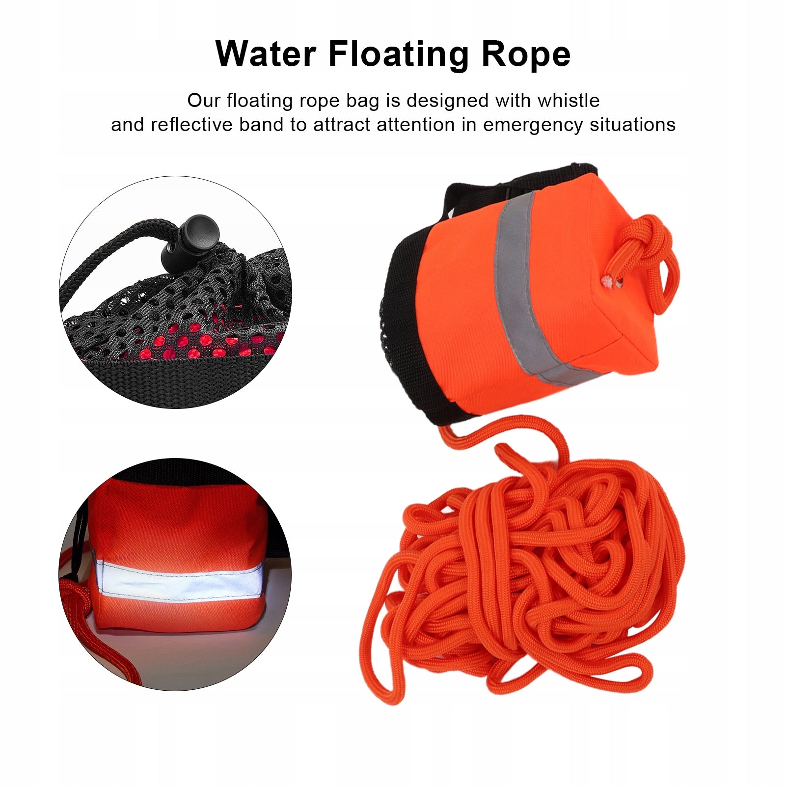 Floating rope for lifebuoy15M Kind throw bag