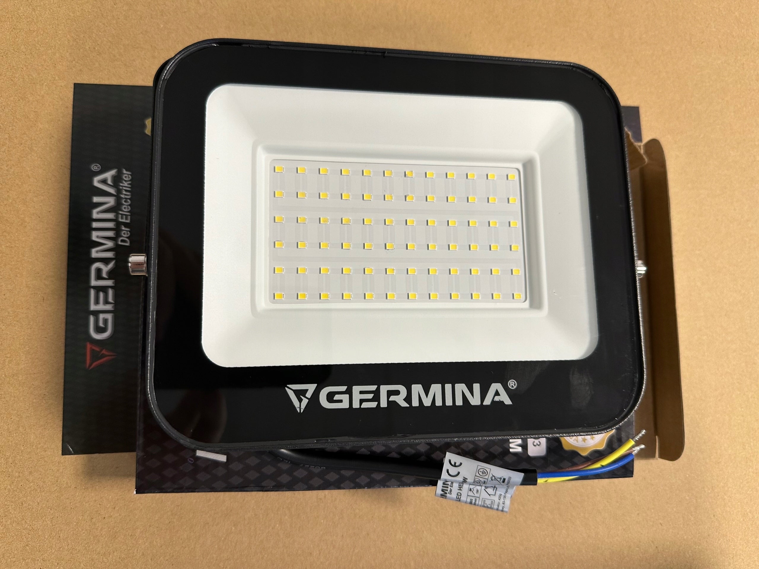 Floodlight Germina 50W 5000lm 6400K IP65 black Manufacturer code GW-0103