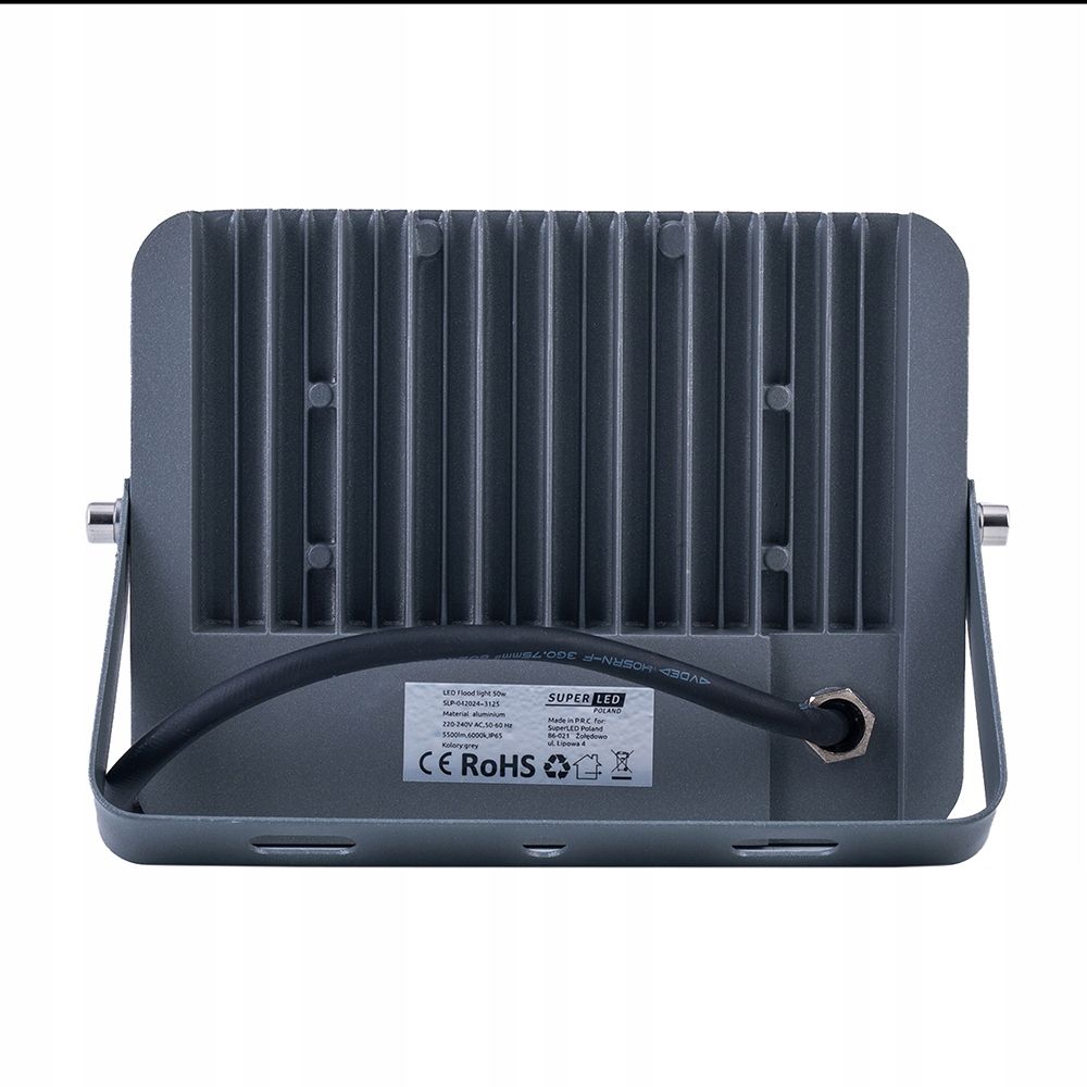 Floodlight LED Halogen Lamp Slim LED 50W 5500lm IP65 PREMIUM SuperLED Brightness 5500 lm