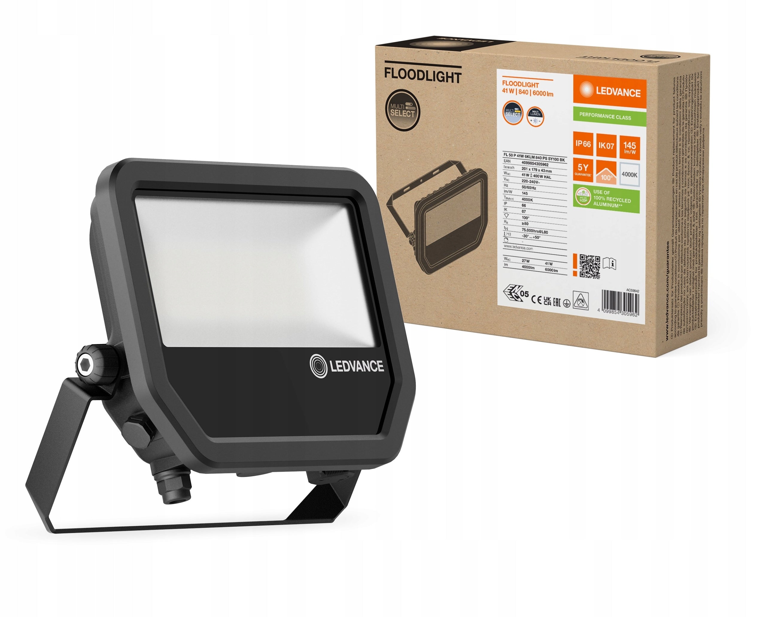Floodlight Ledvance Floodlight 41W 4000K white neutral 6000lm IP65 black Color black