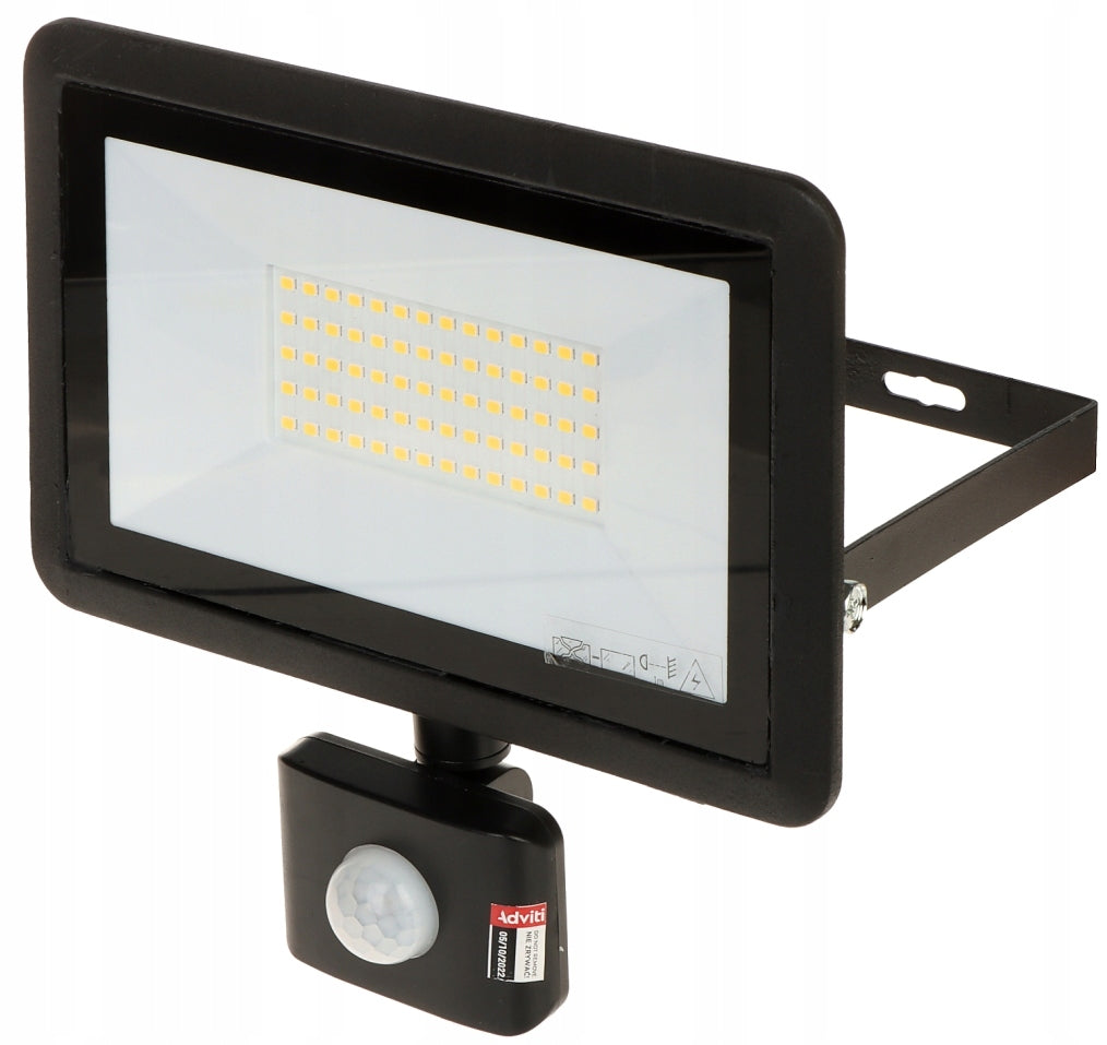 Floodlight Orno AD-NL-6255BLR4 PIR 50W IP44 LED Batteries included no