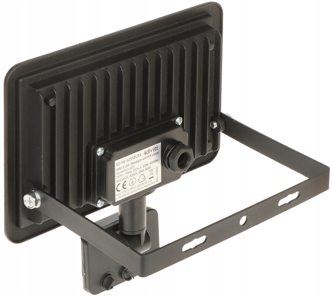 Floodlight Orno AD-NL-6255BLR4 PIR 50W IP44 LED Color black