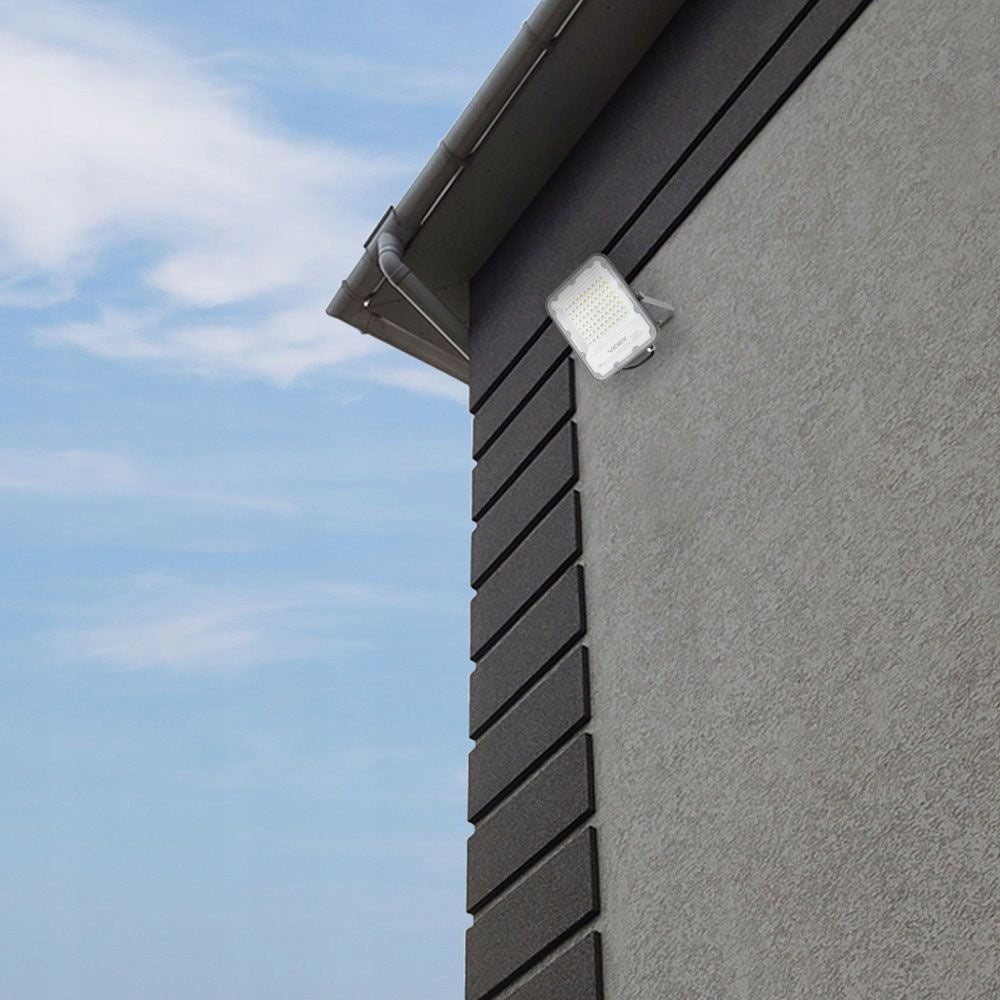 Floodlight Videx LED 50W 6500lm neutral white 5000K aluminum IP65 120° Color temperature 1200 K