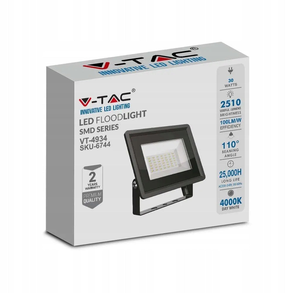 Floodlight halogen LED V-TAC 200W black 17600lm Manufacturer code VT-49204-B