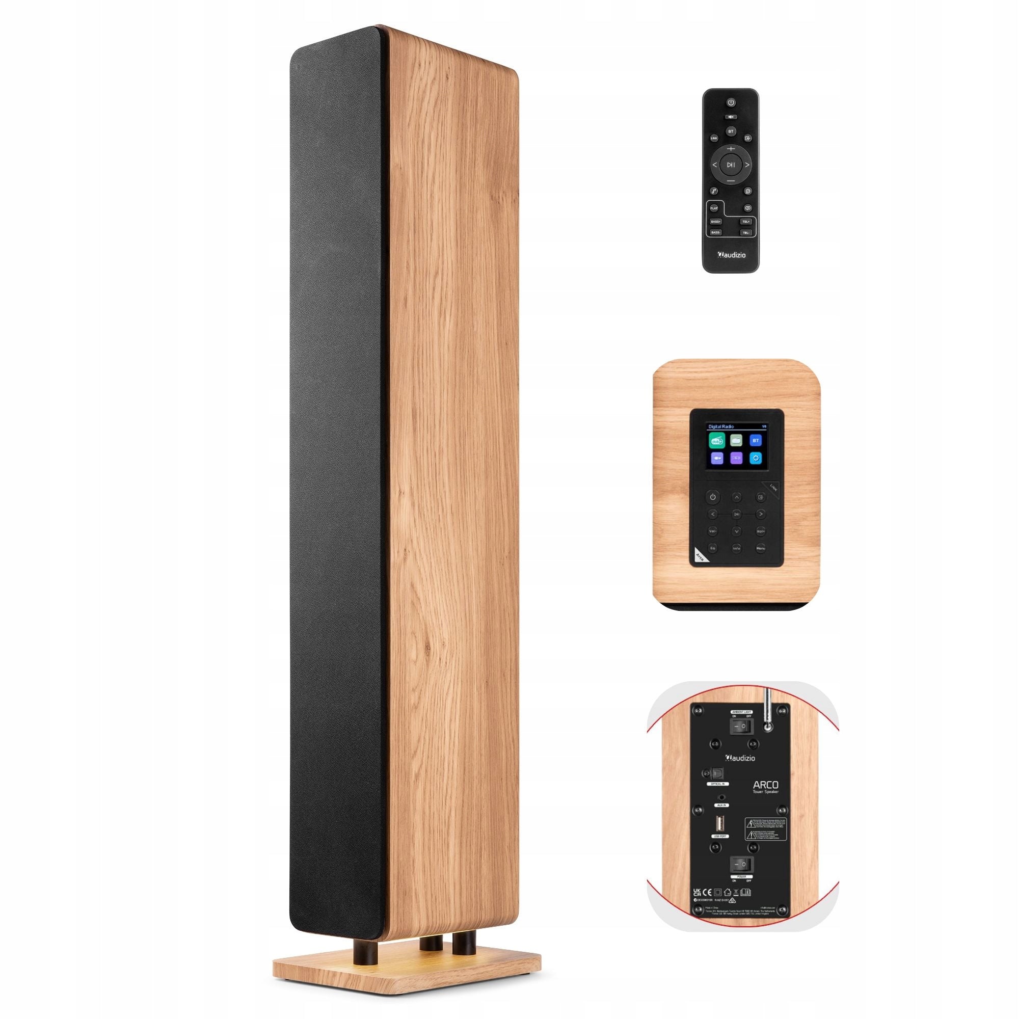 Floor Column Bluetooth HiFi 160W DAB FM Radio Audizio Arco