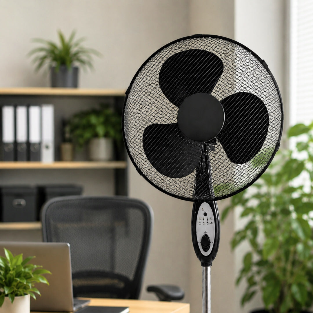 Floor FAN Standing Black FAN ADJUSTABLE Strong 3 MODES Packaging status original