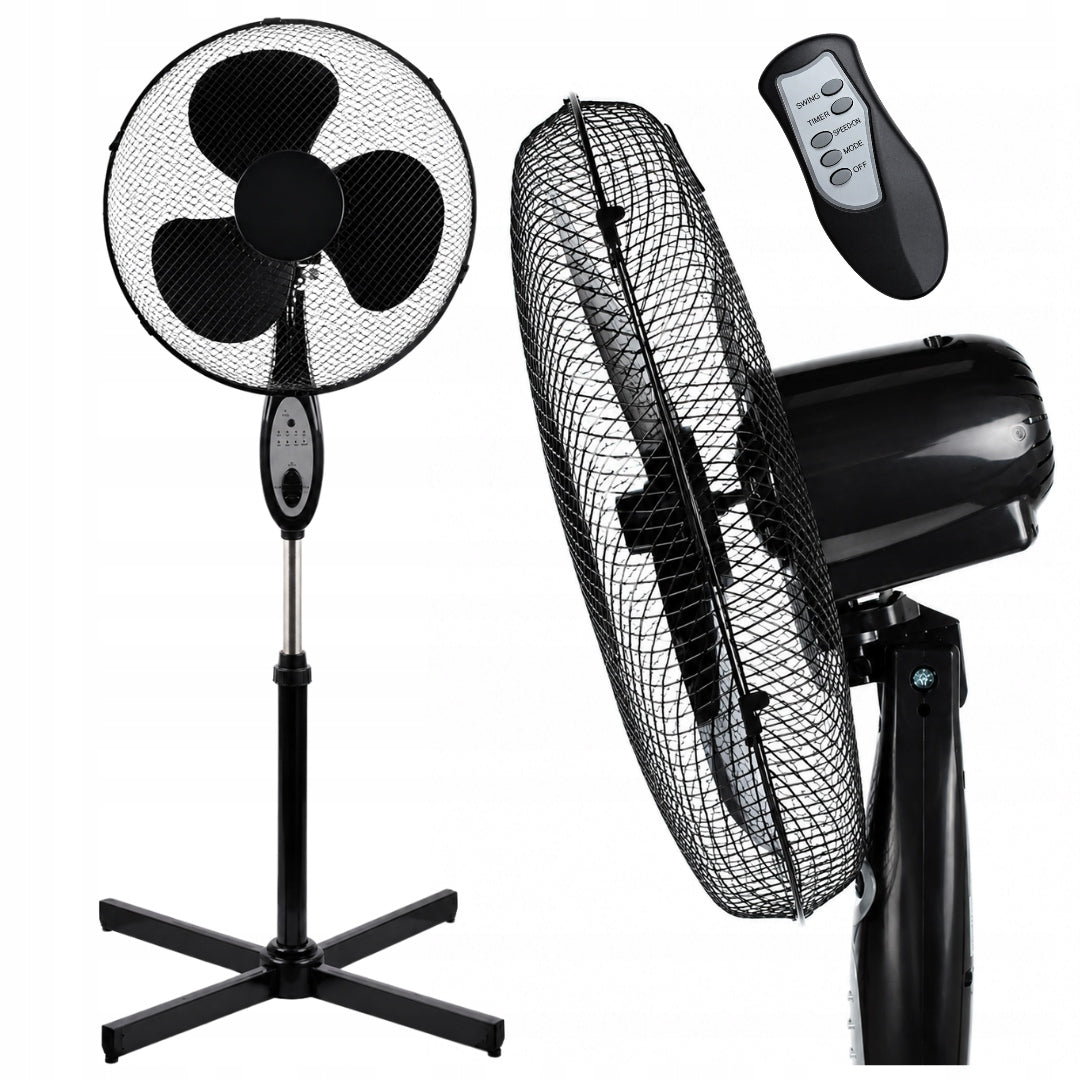 Floor FAN Standing Black FAN ADJUSTABLE Strong 3 MODES
