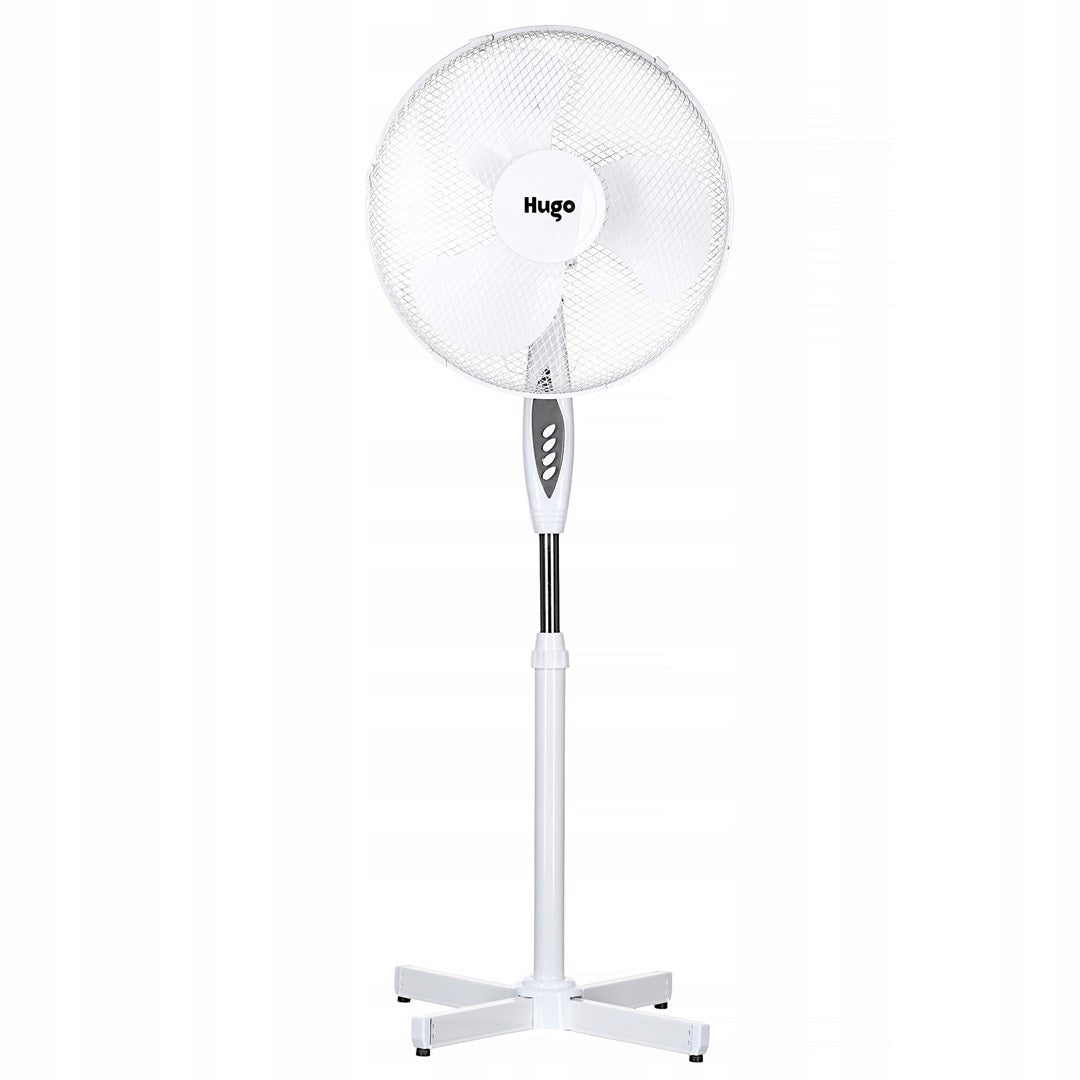 Floor Fan Standing White Power 40W 3 SPEED Oscillation
