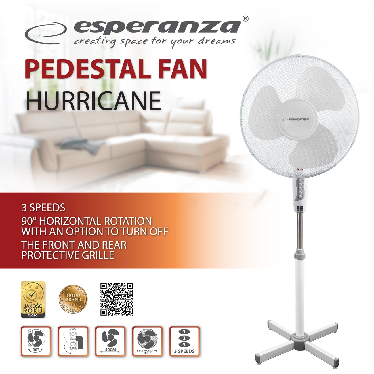 Floor Fan Standing Windmill Movable Rotating Adjustable Type not specified