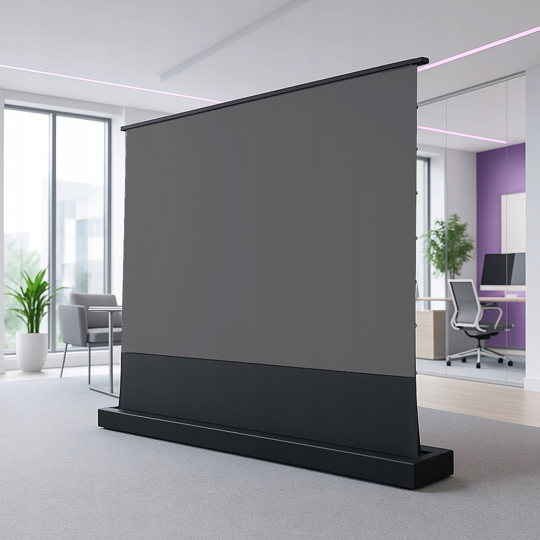Floor Screen ELECTRIC 100" rolled 16:9 4K HD UST Spacetronik Strong Packaging status original