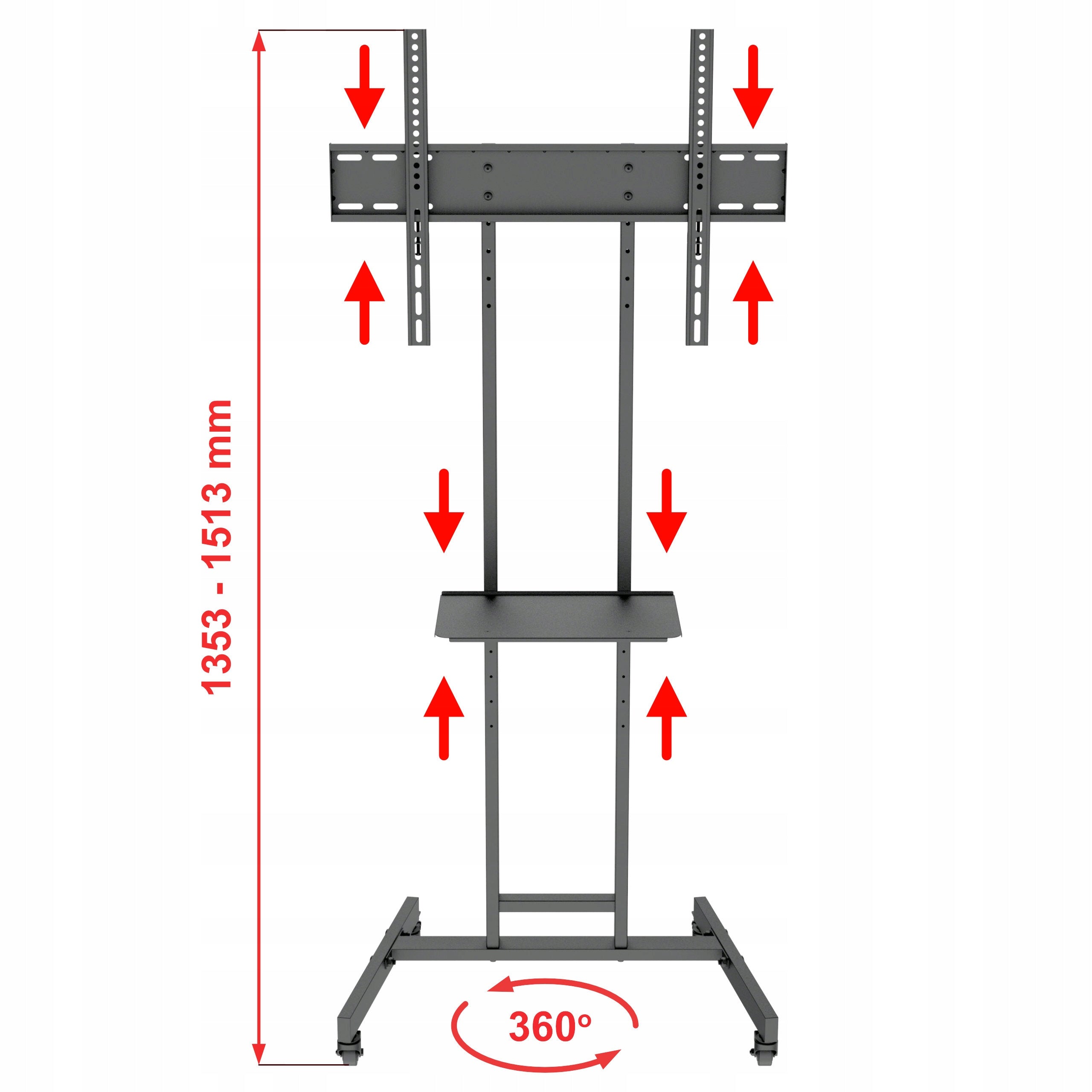 Floor Stand for TV 32-65 inches 30kg Universal on Wheels Packaging status original