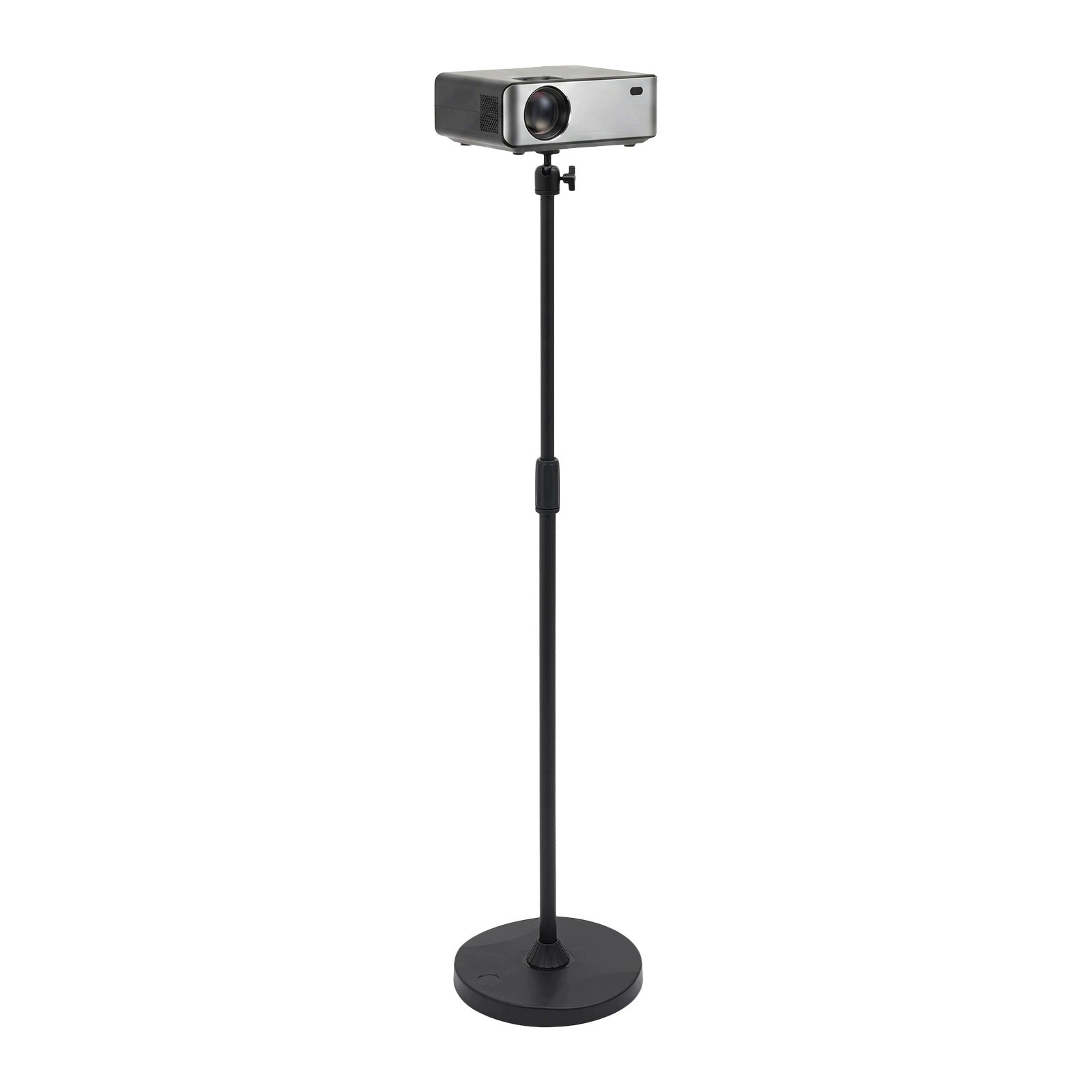 Floor Standing Projector Mount Adjustable Height 360° Black 120-160cm