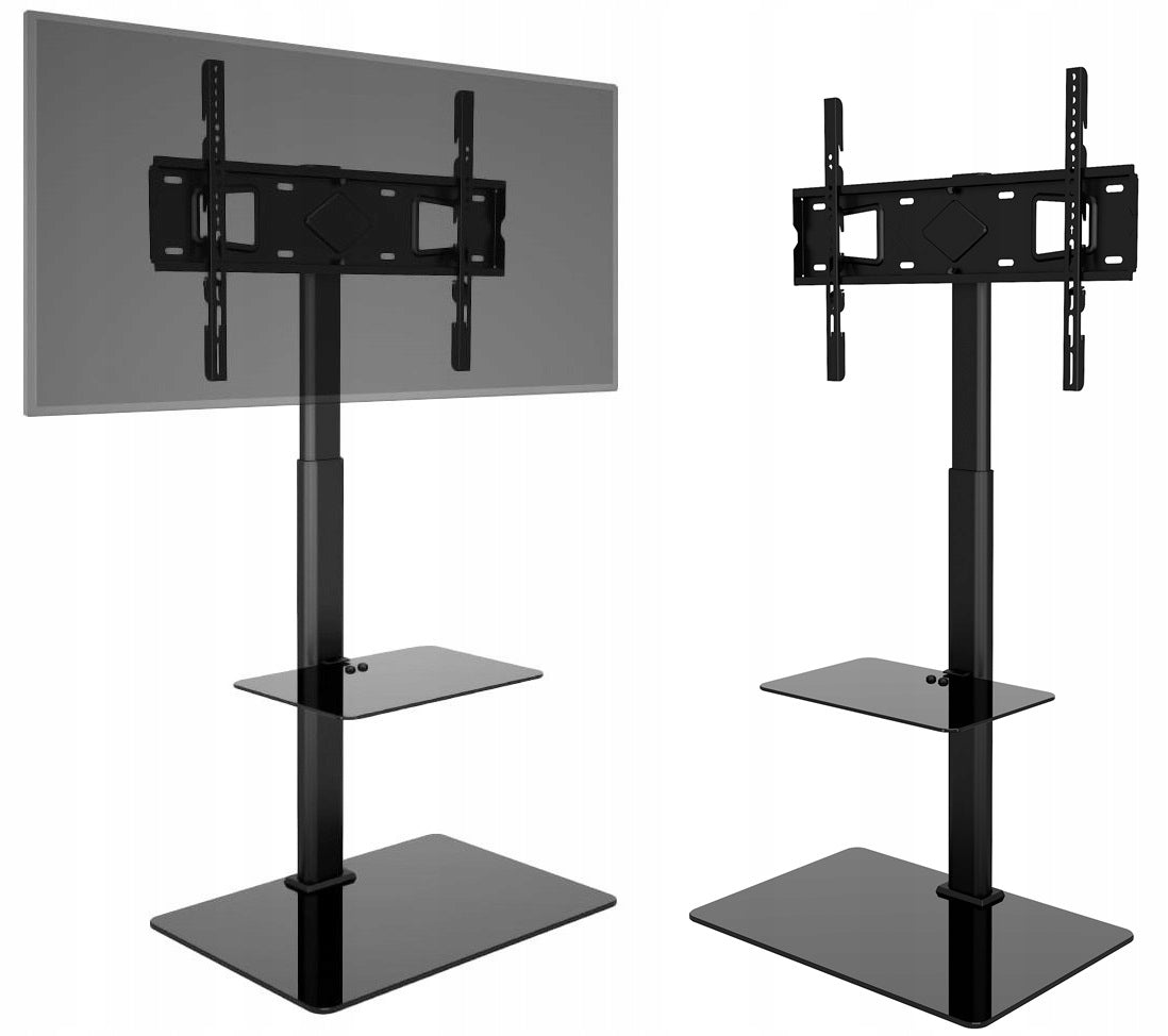 Floor TV Stand with Shelf Universal Rotating