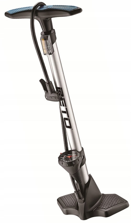 Floor bicycle pump Beto cmp-155ag7 pressure gauge Color silver