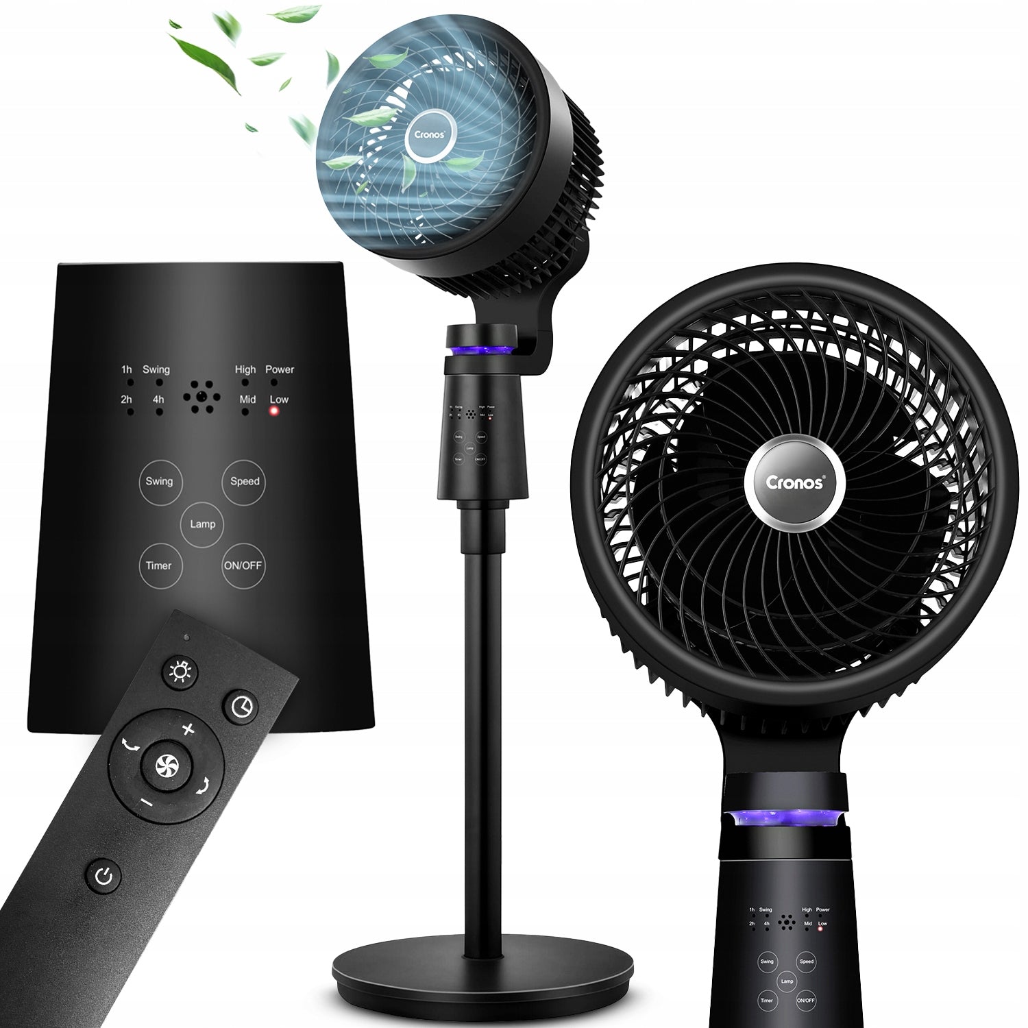 Floor fan Cronos BL-XHS-3D black