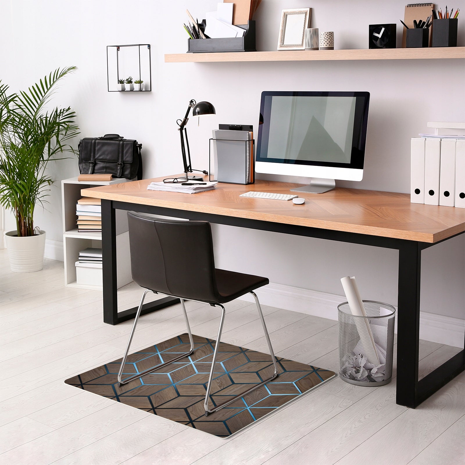 Floor mat for armchair 140cm 3D cubes 2,2mm For floor