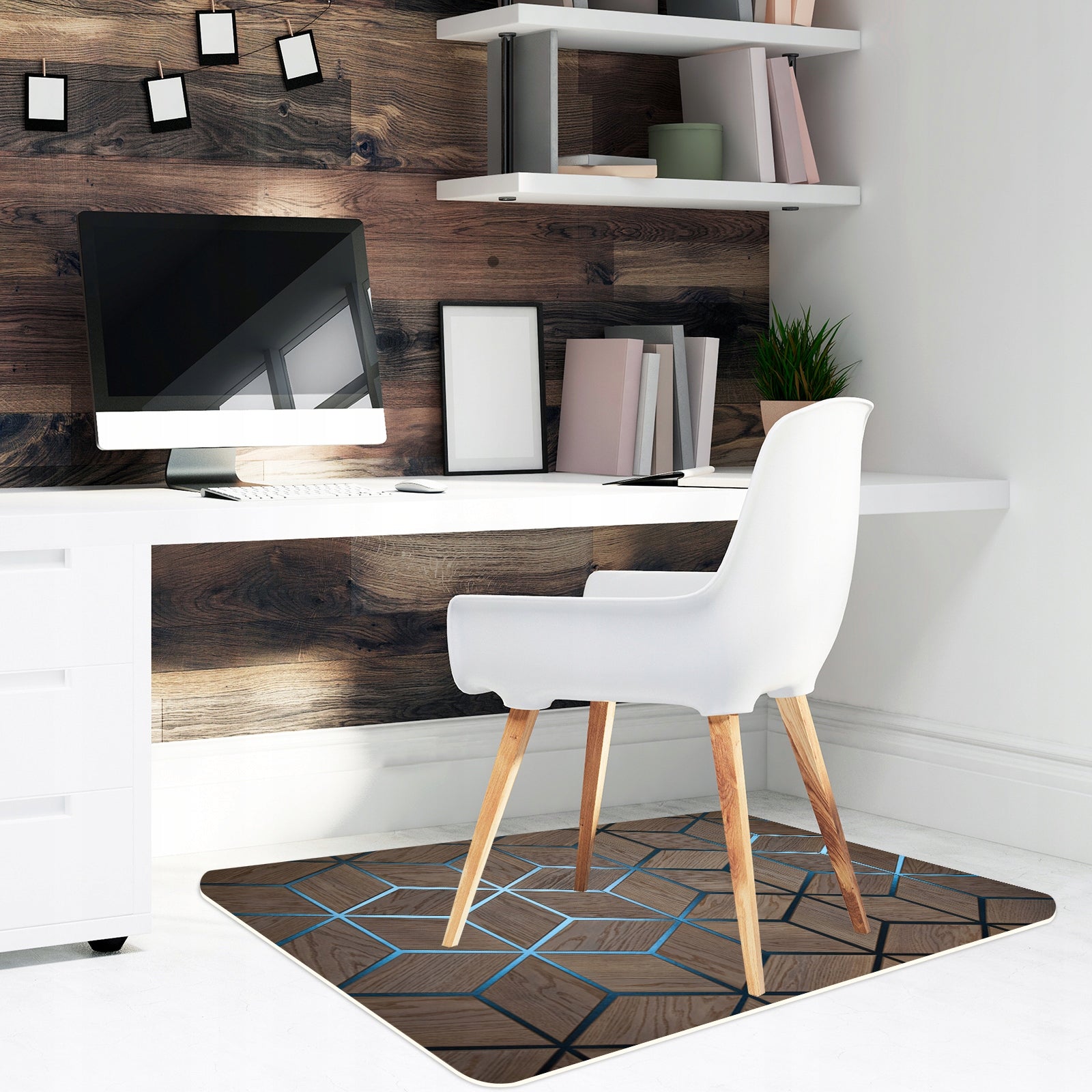 Floor mat for armchair 140cm 3D cubes 2,2mm Product height 100 cm