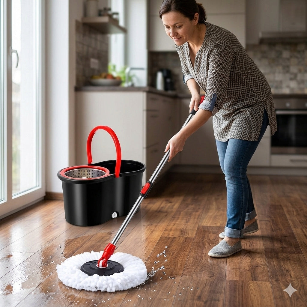 Floor mop with 14L bucket and telescopic stick+Mini mop with squeezer Packaging status original